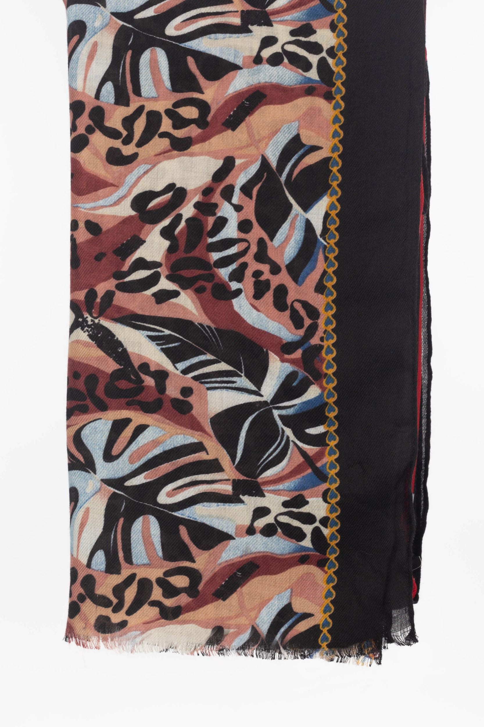 Foulard avec Impression animale et tropicale