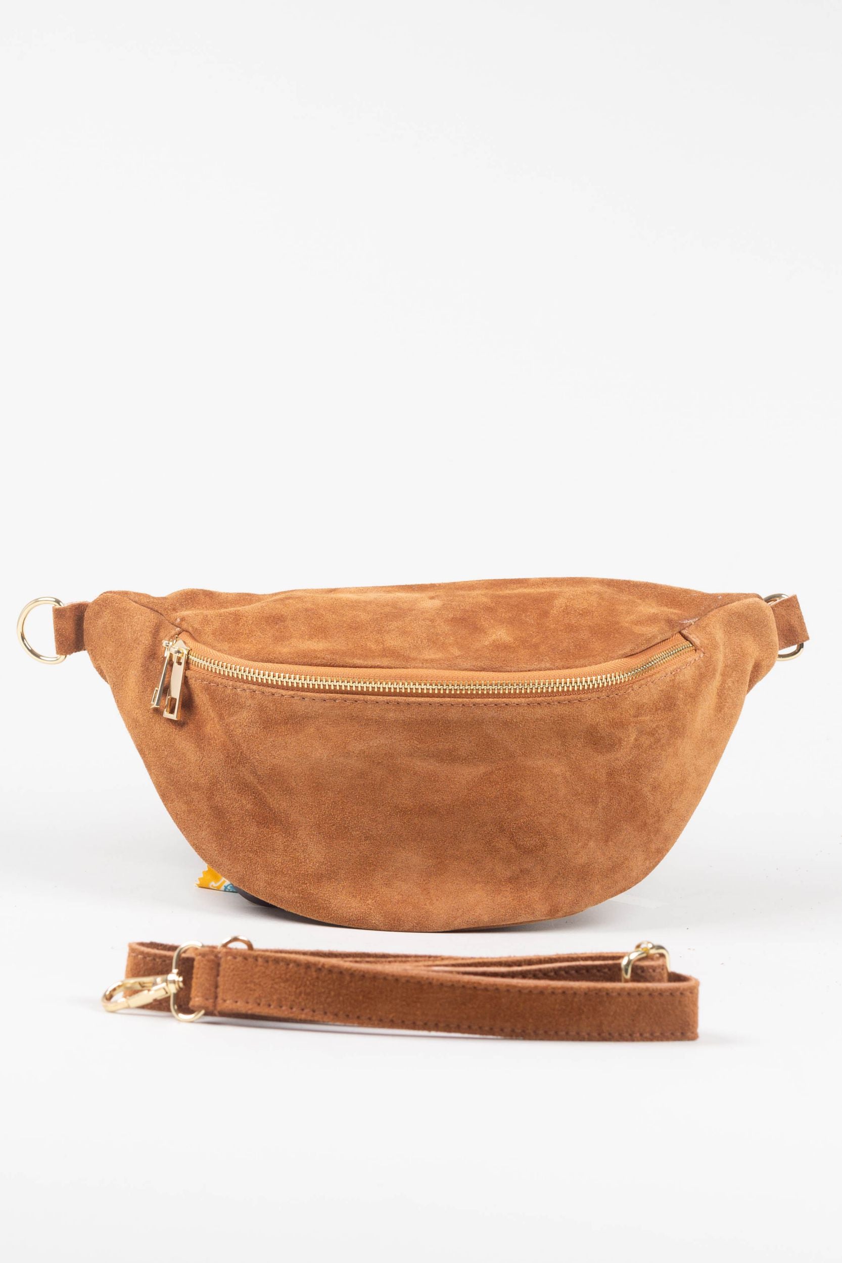 Suede crossbody bag