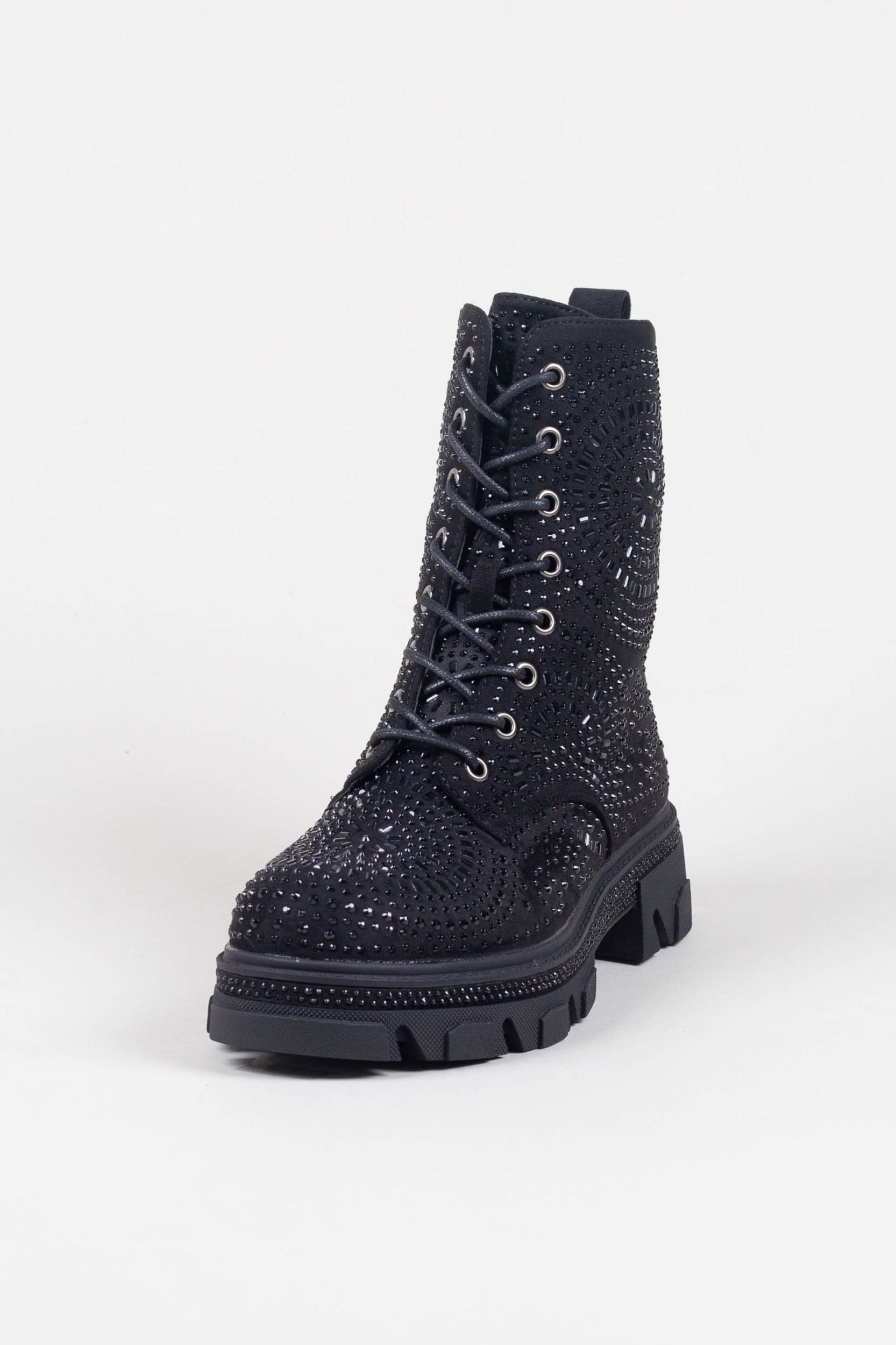 Boots mit Glitzersteinen