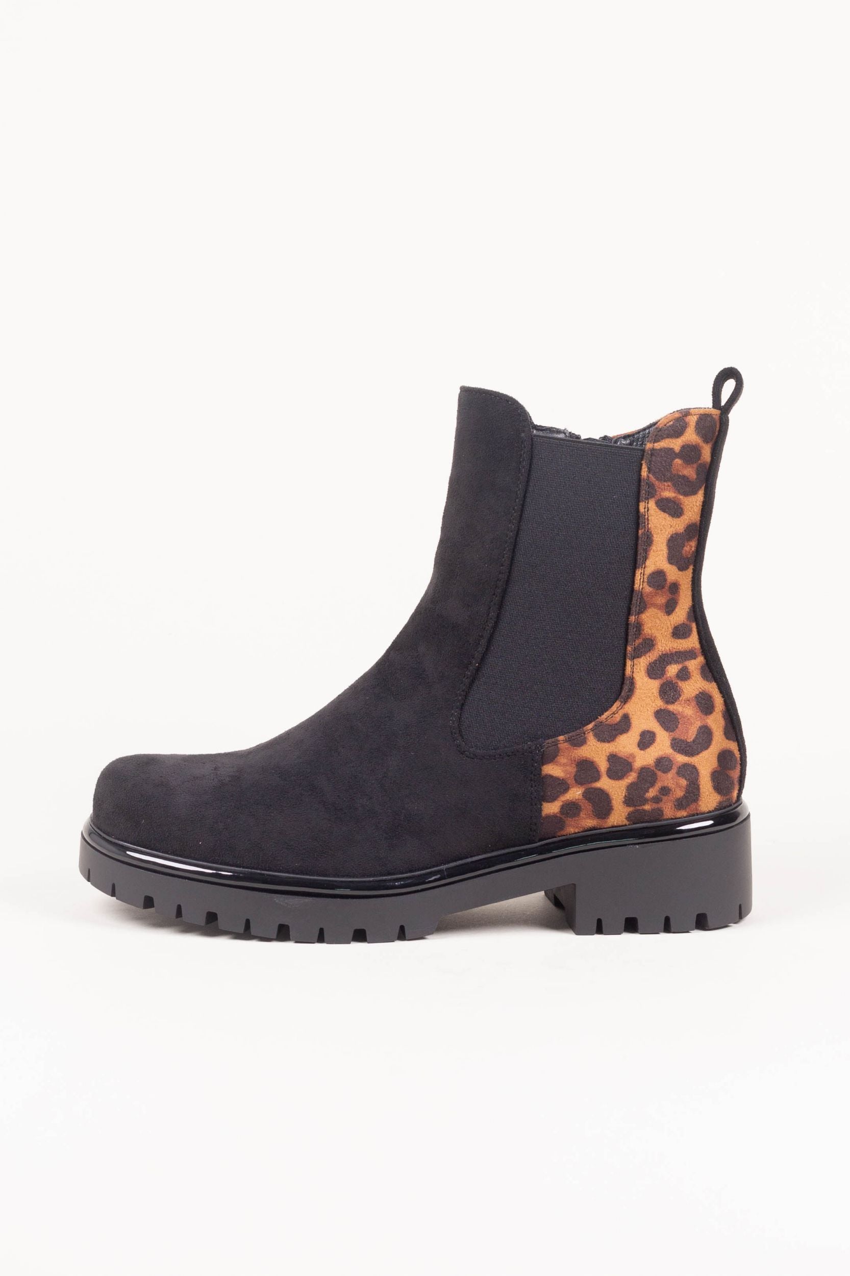 Chelsea Boots mit Leo-Muster