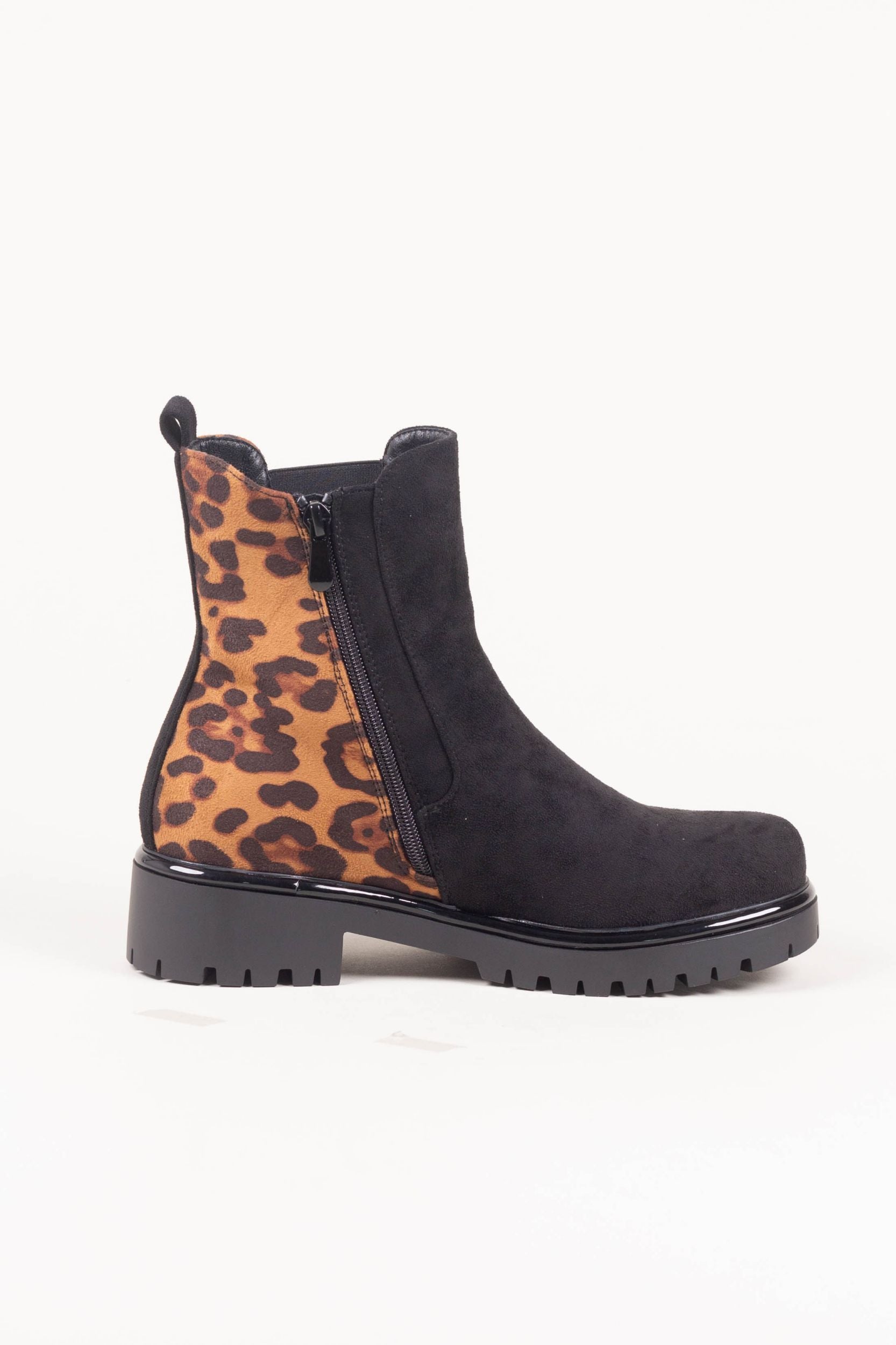 Chelsea Boots mit Leo-Muster