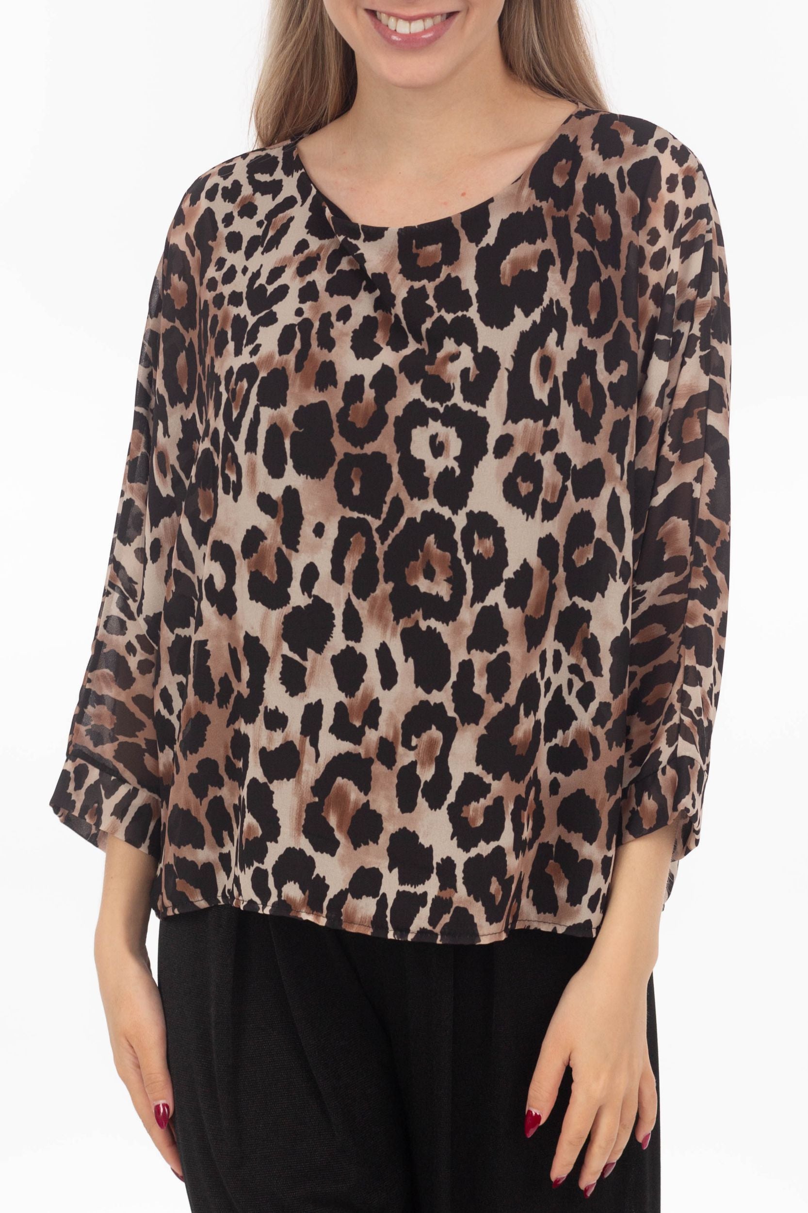 Leichte Bluse mit Animal-Muster