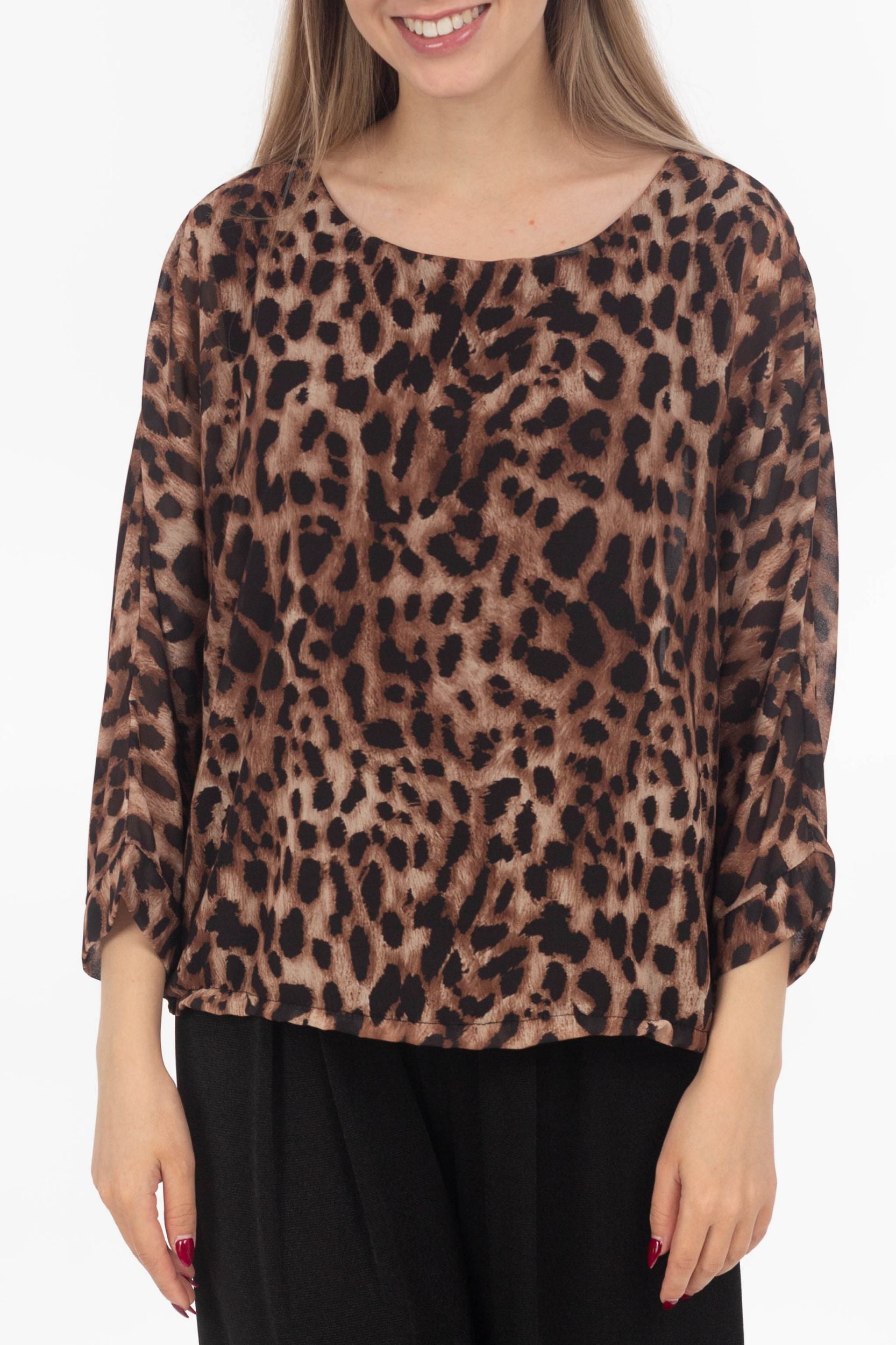 Leichte Bluse mit Animal-Muster