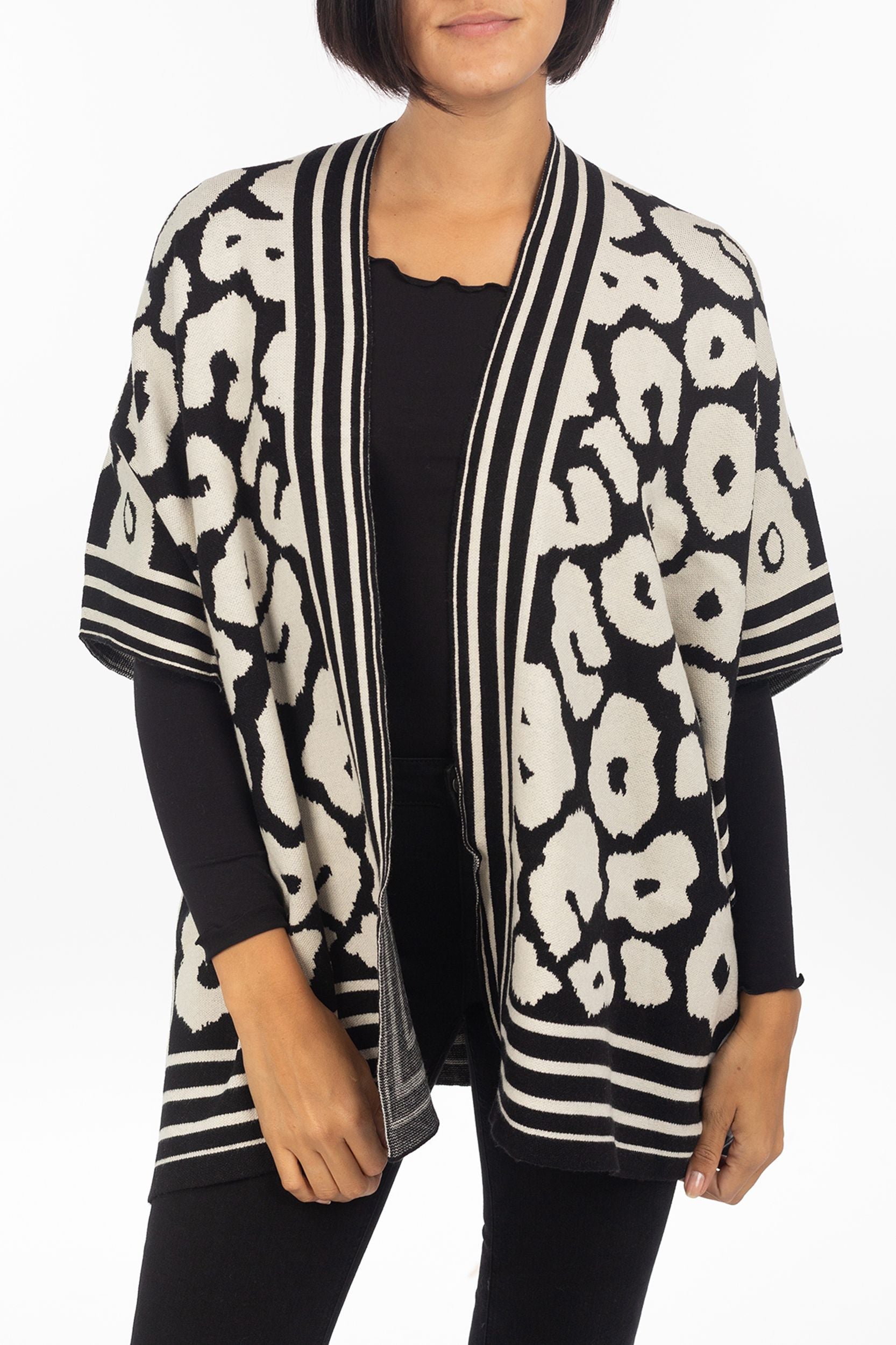 Poncho mit Animal-Muster