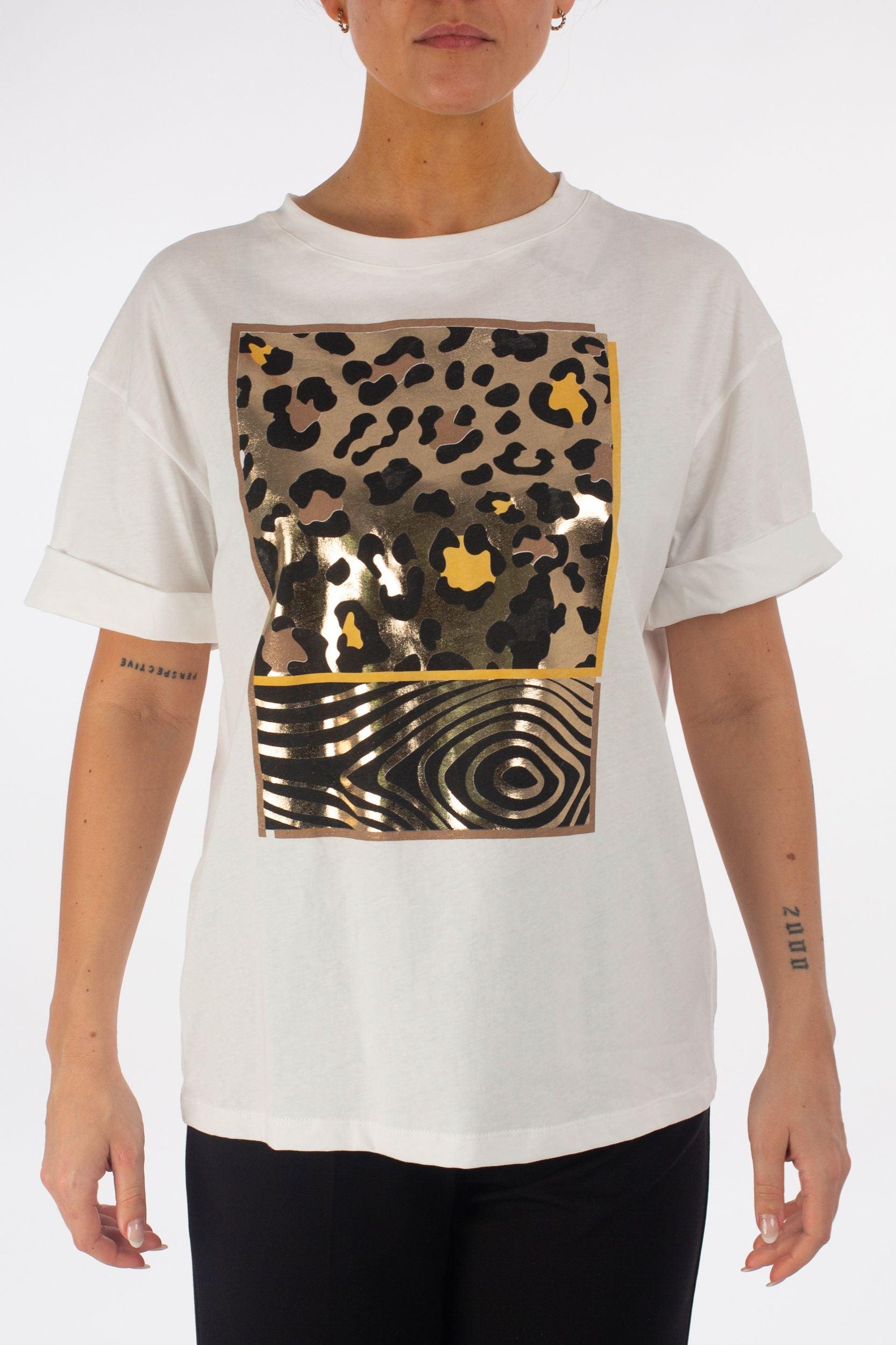 T-Shirt mit Leo-Print - La Strada