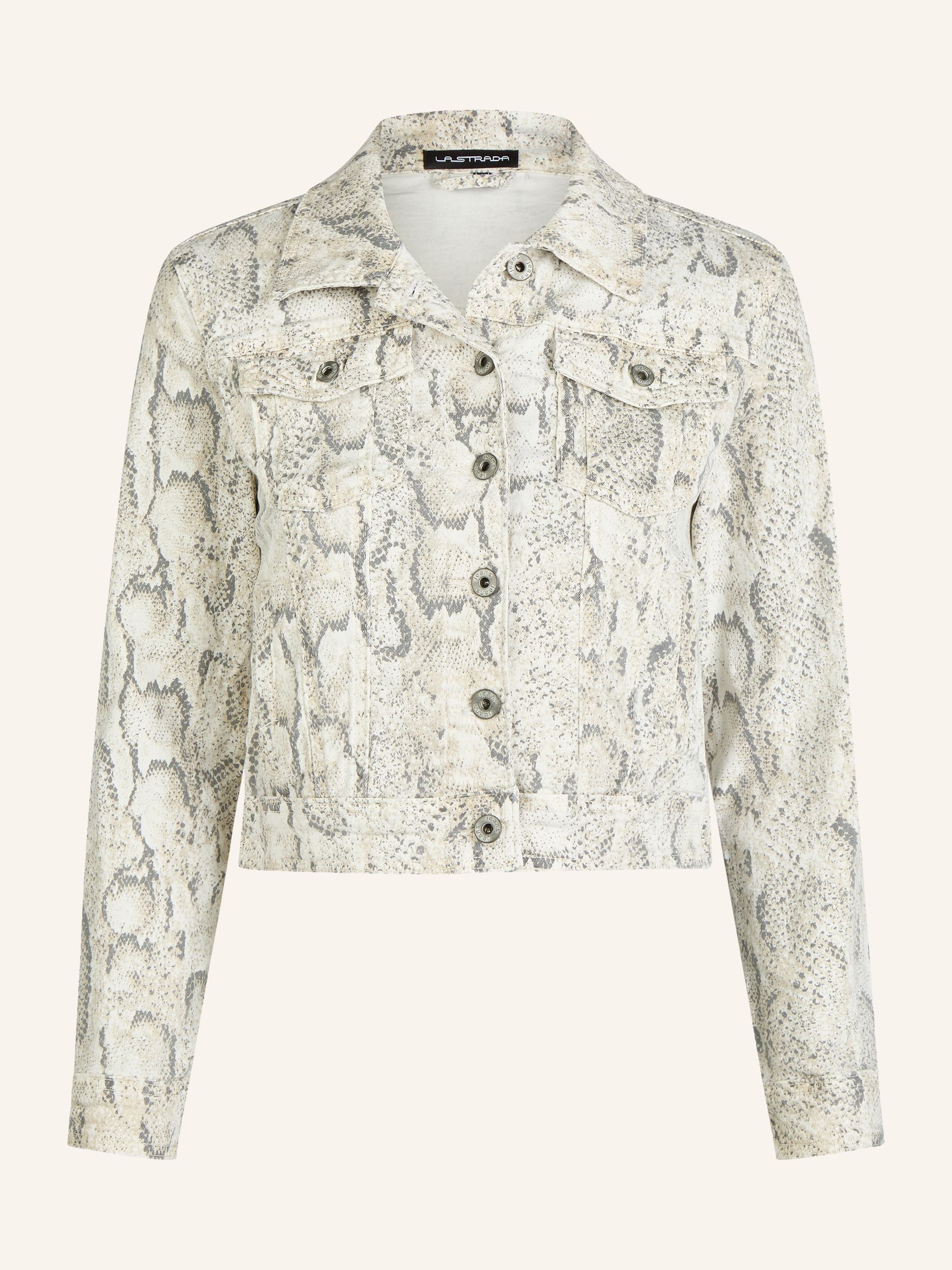 Kurze Jacke im Schlangenprint