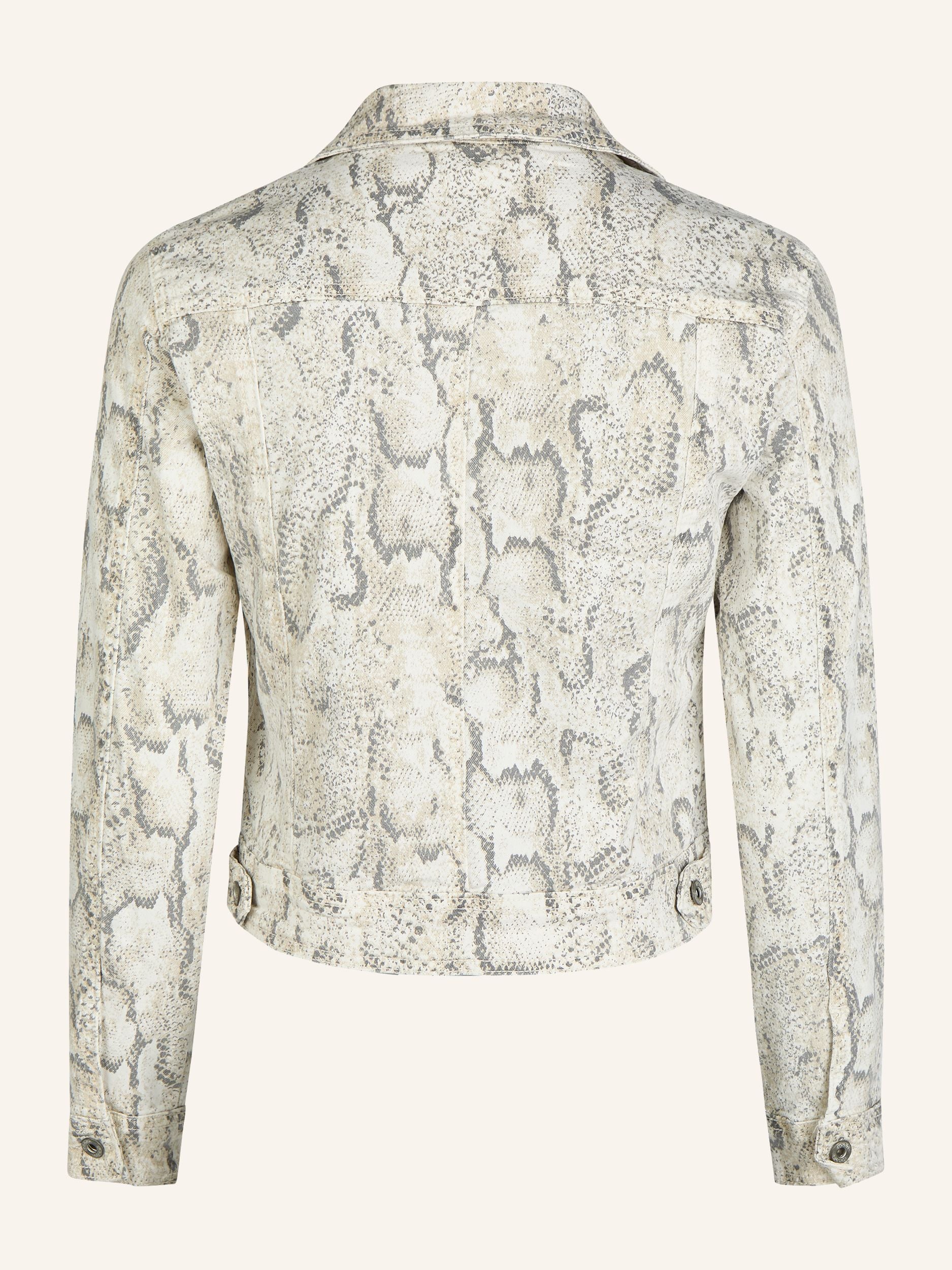 Kurze Jacke im Schlangenprint