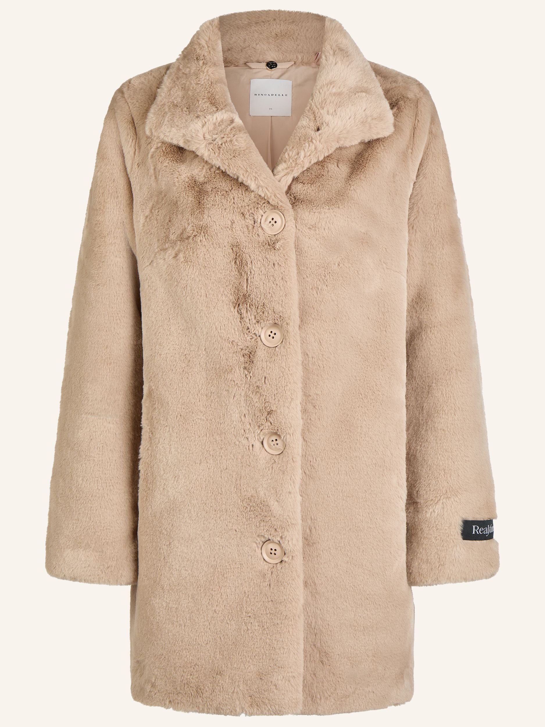 Mantel in Kunstfell-Optik