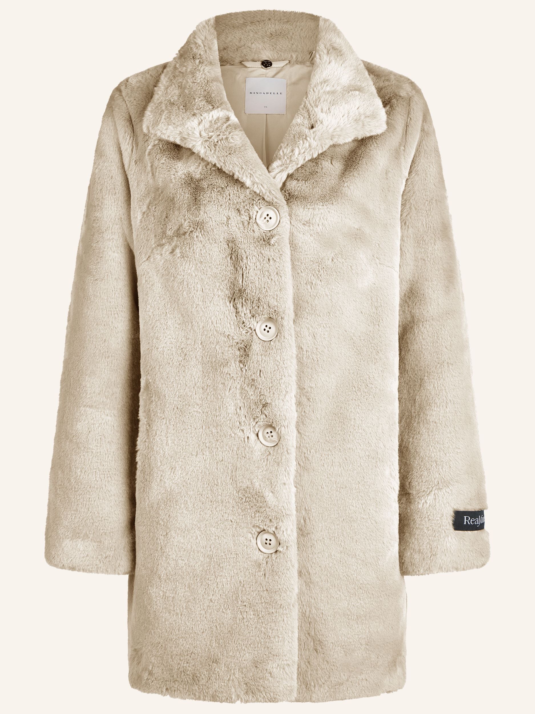 Mantel in Kunstfell-Optik