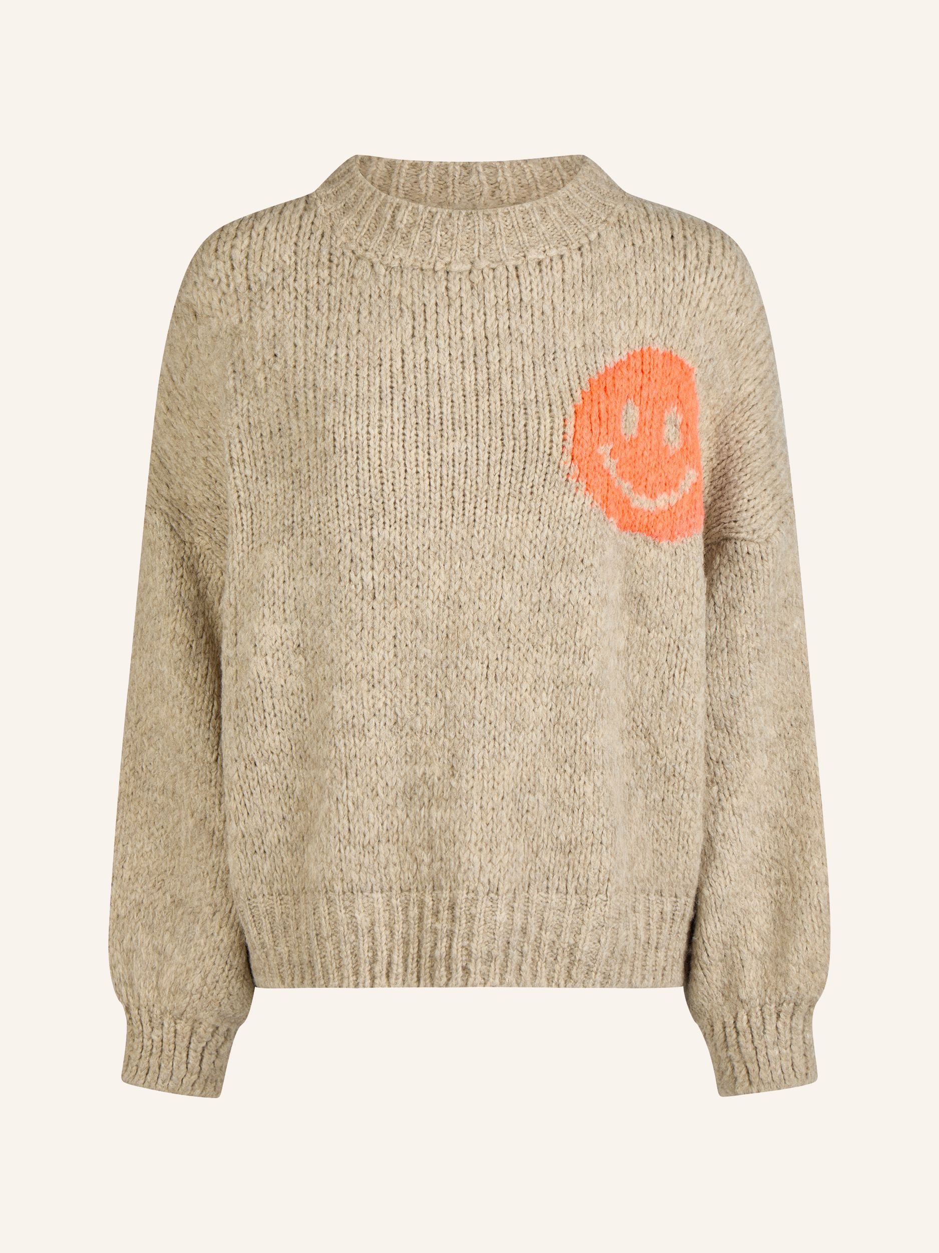Statement-Strickpullover „Look Back“