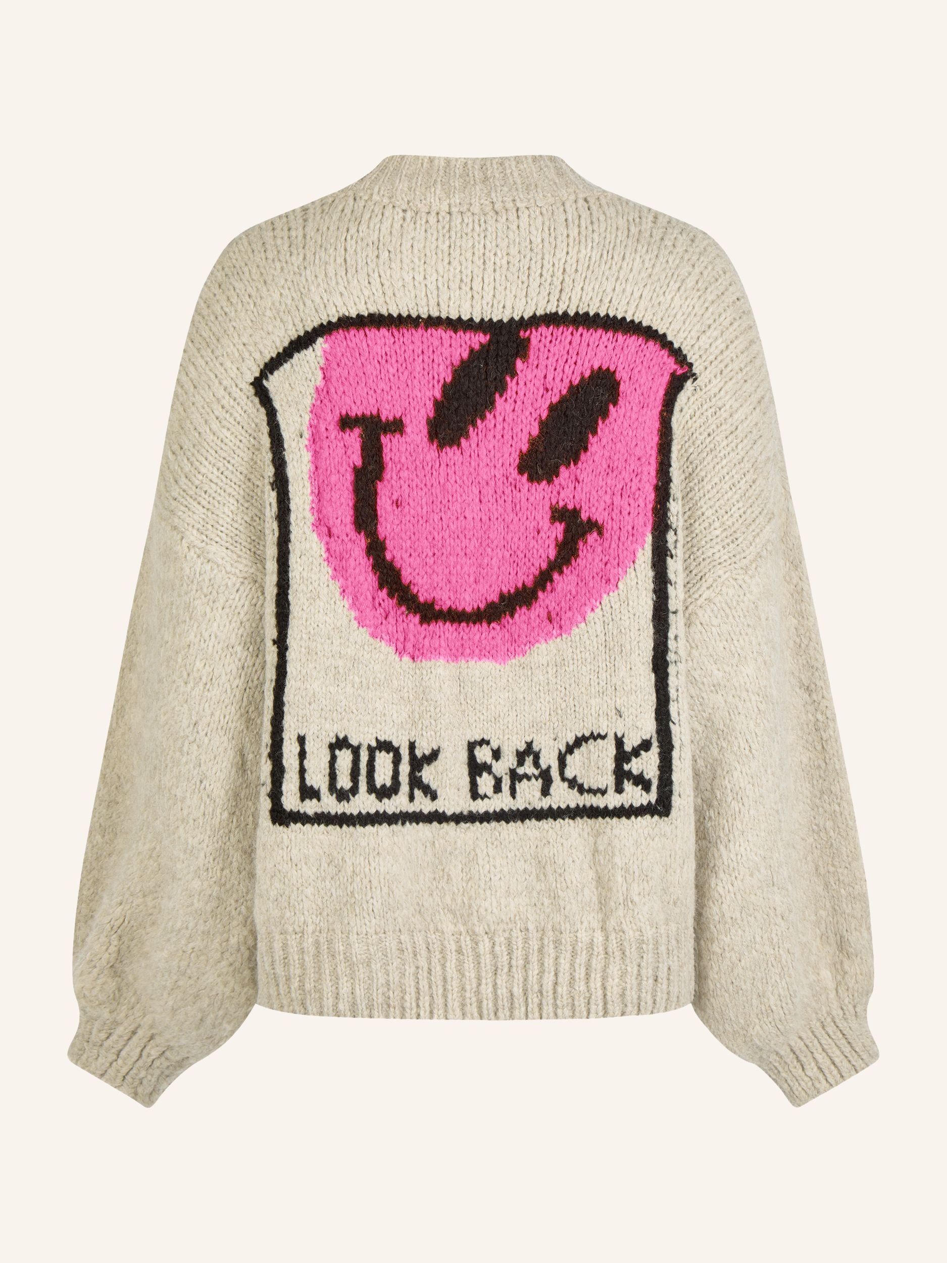 Statement-Strickpullover „Look Back“