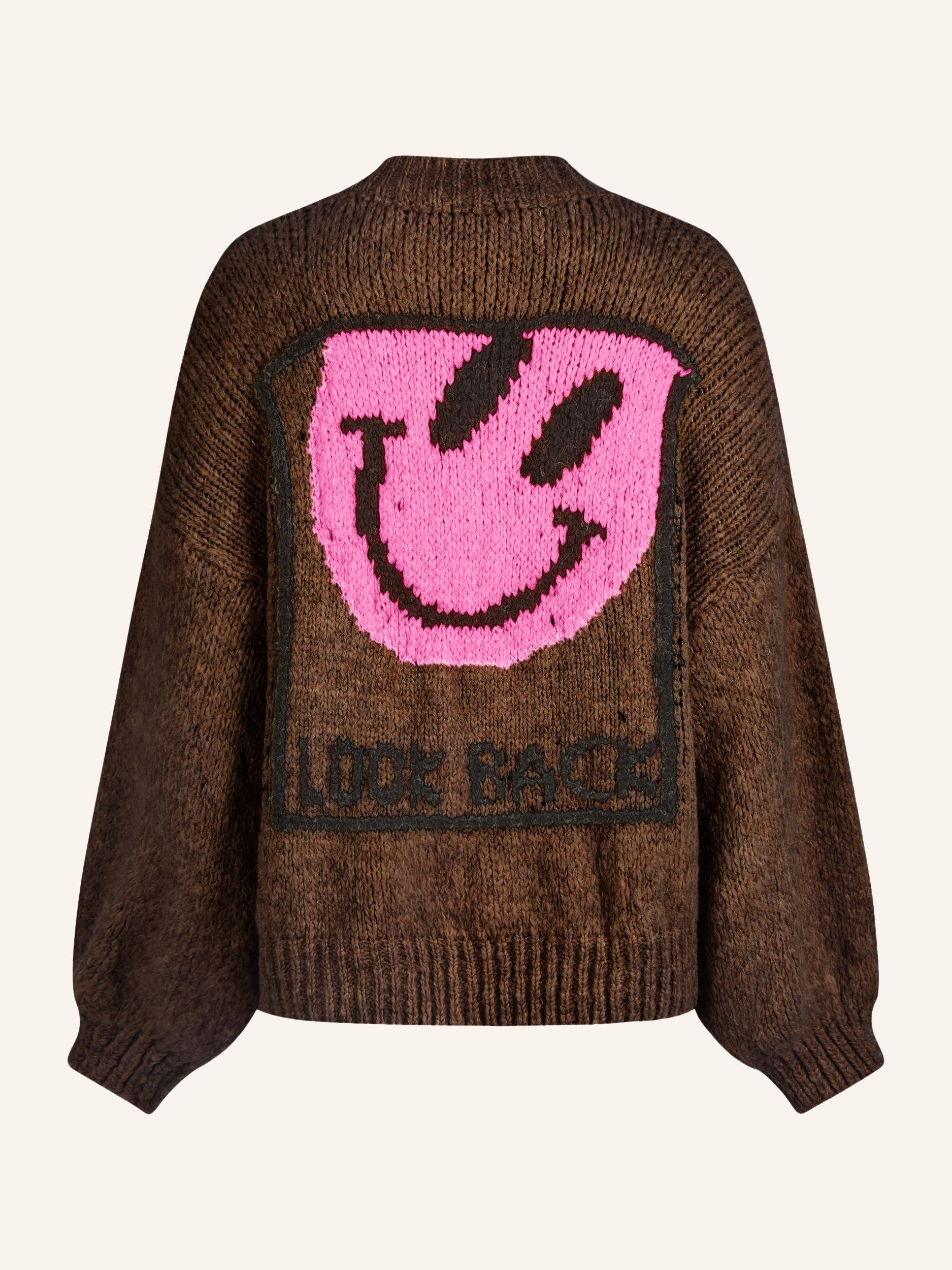 Statement-Strickpullover „Look Back“