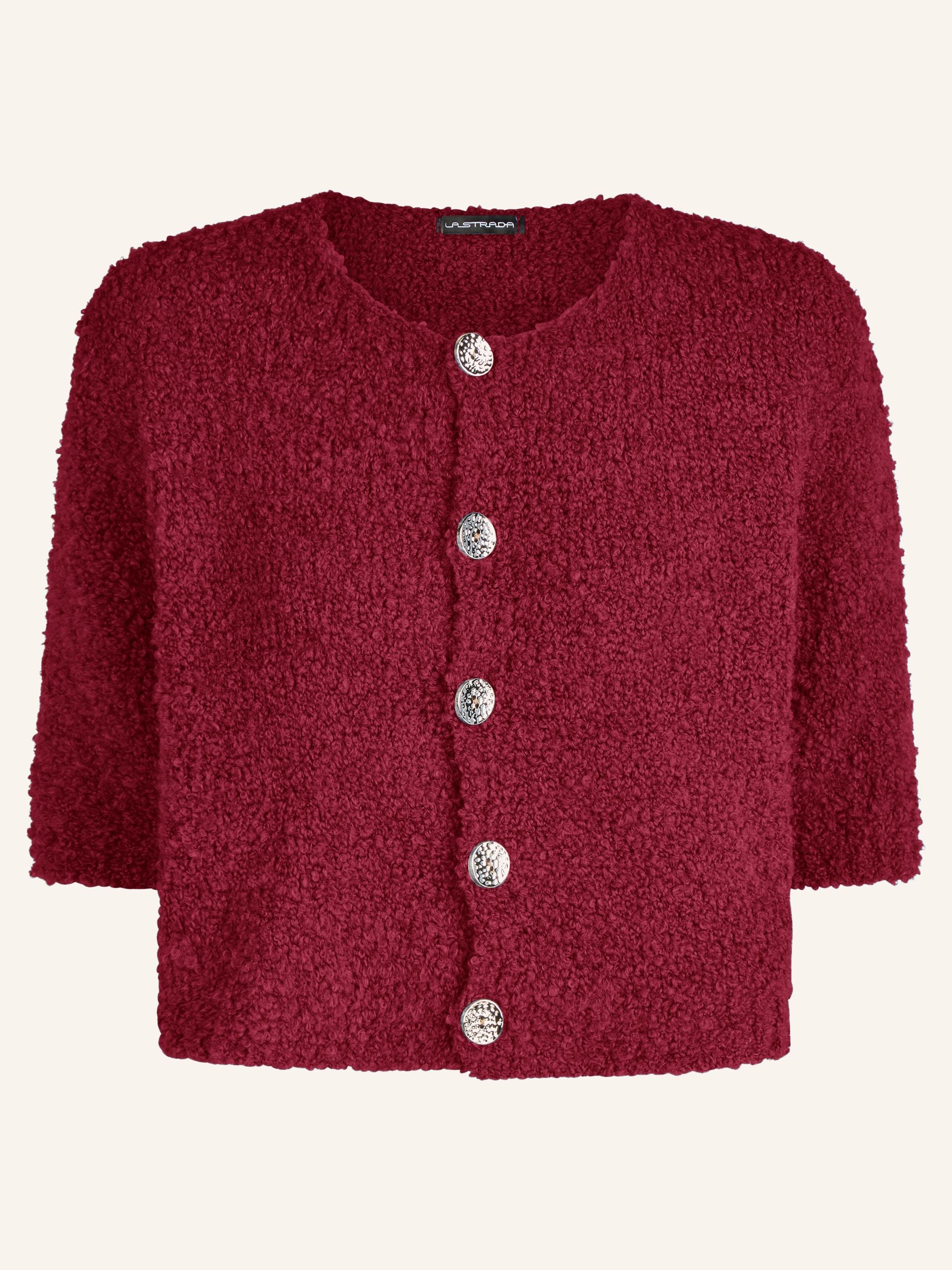 Cardigan bouclé, manches courtes