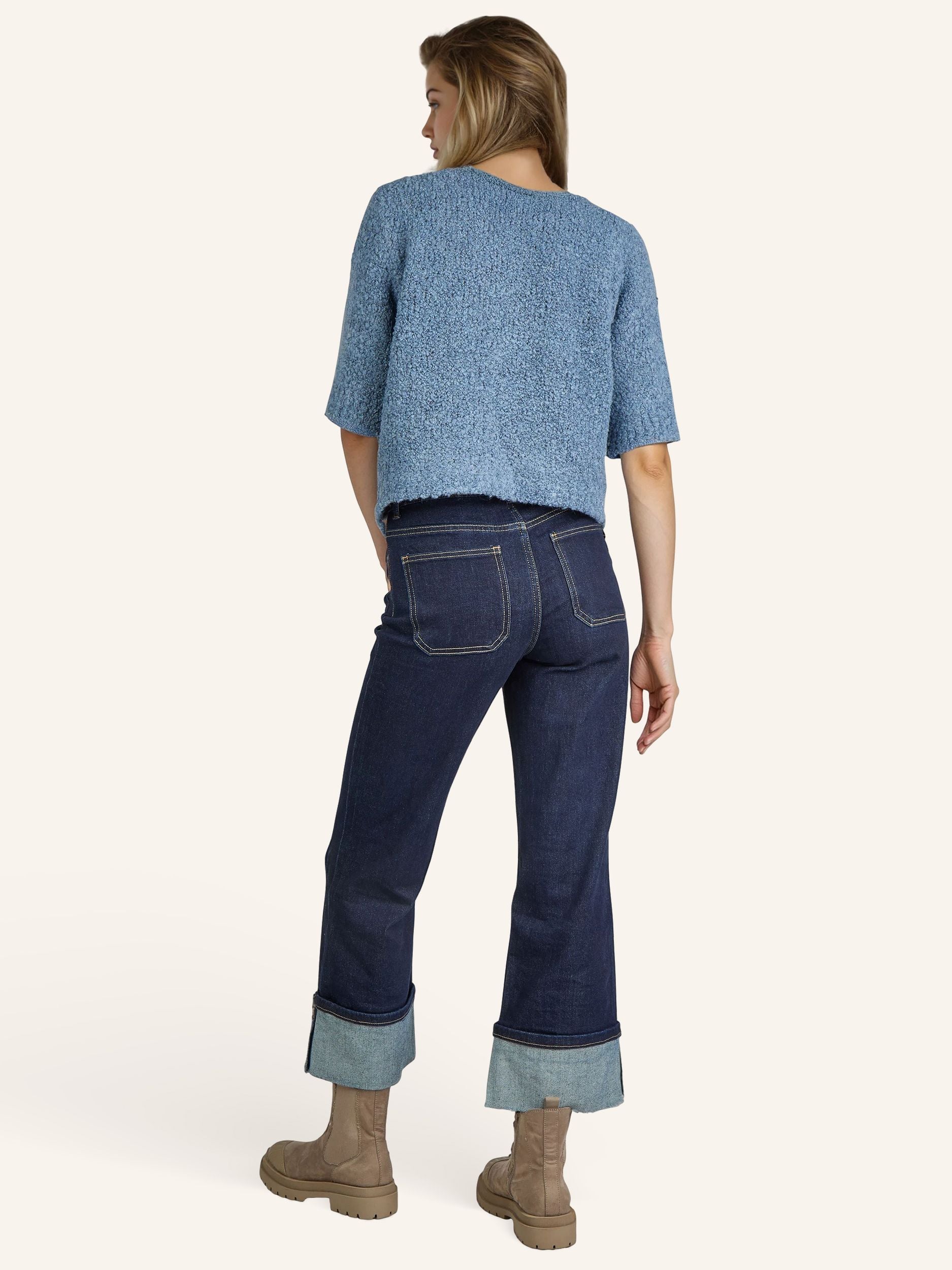 Cardigan bouclé, manches courtes