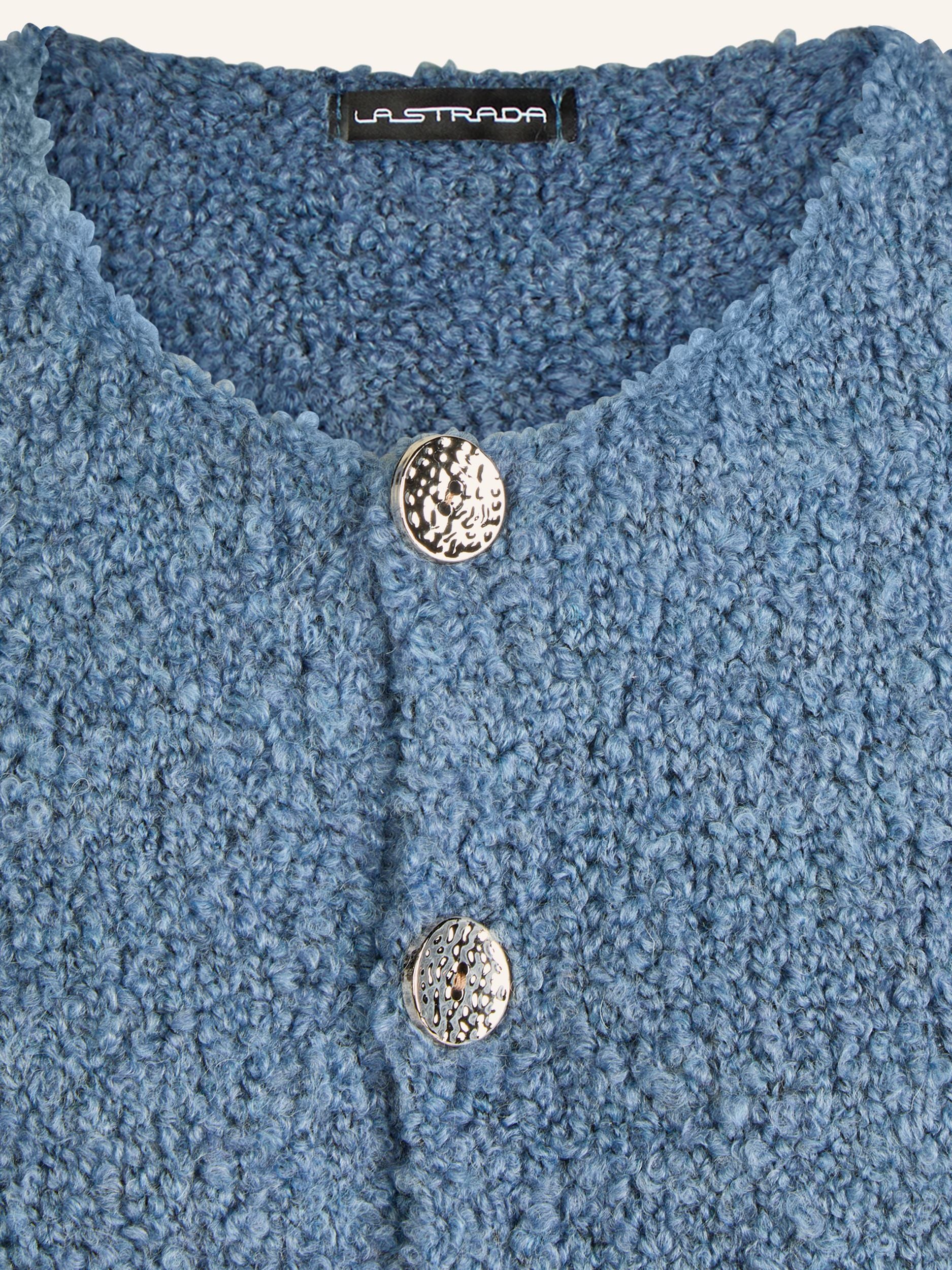 Cardigan bouclé, manches courtes