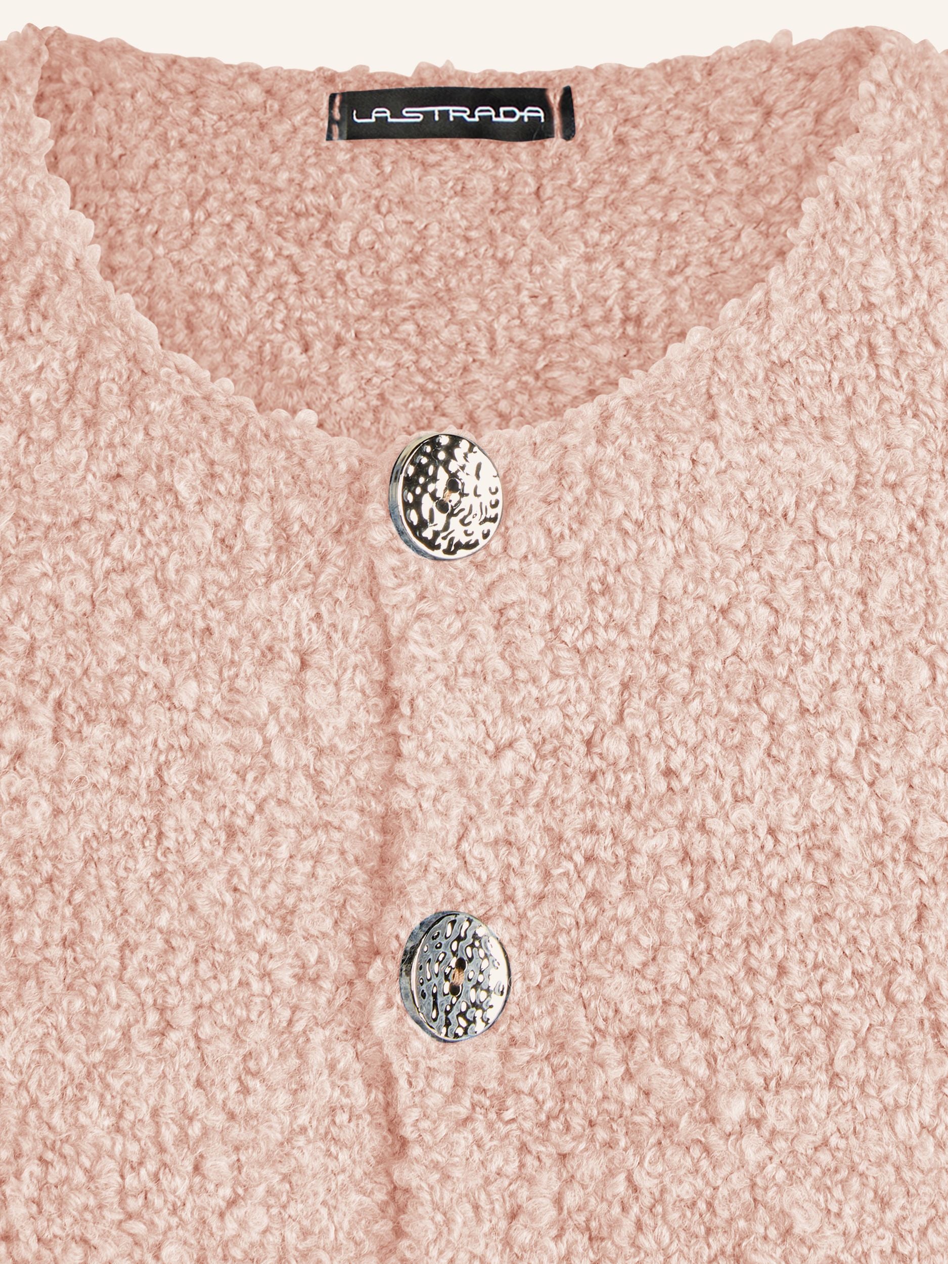 Cardigan bouclé, manches courtes