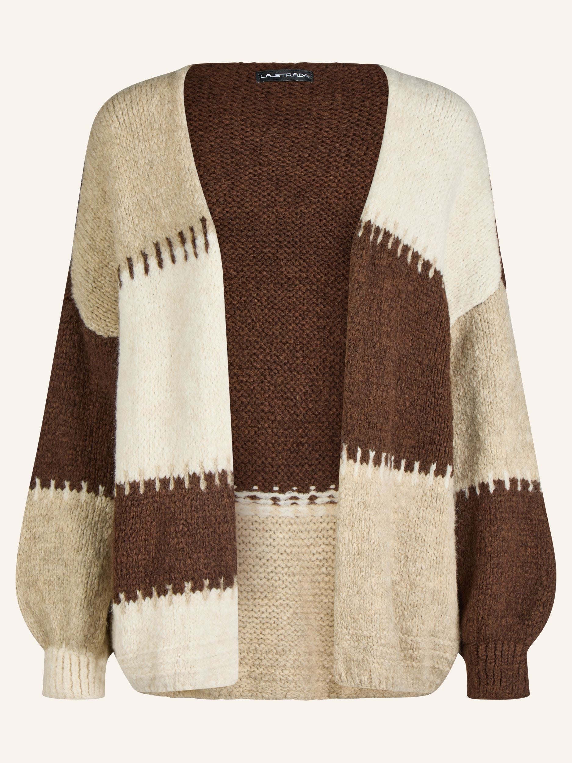 Strickjacke im Colorblock-Design