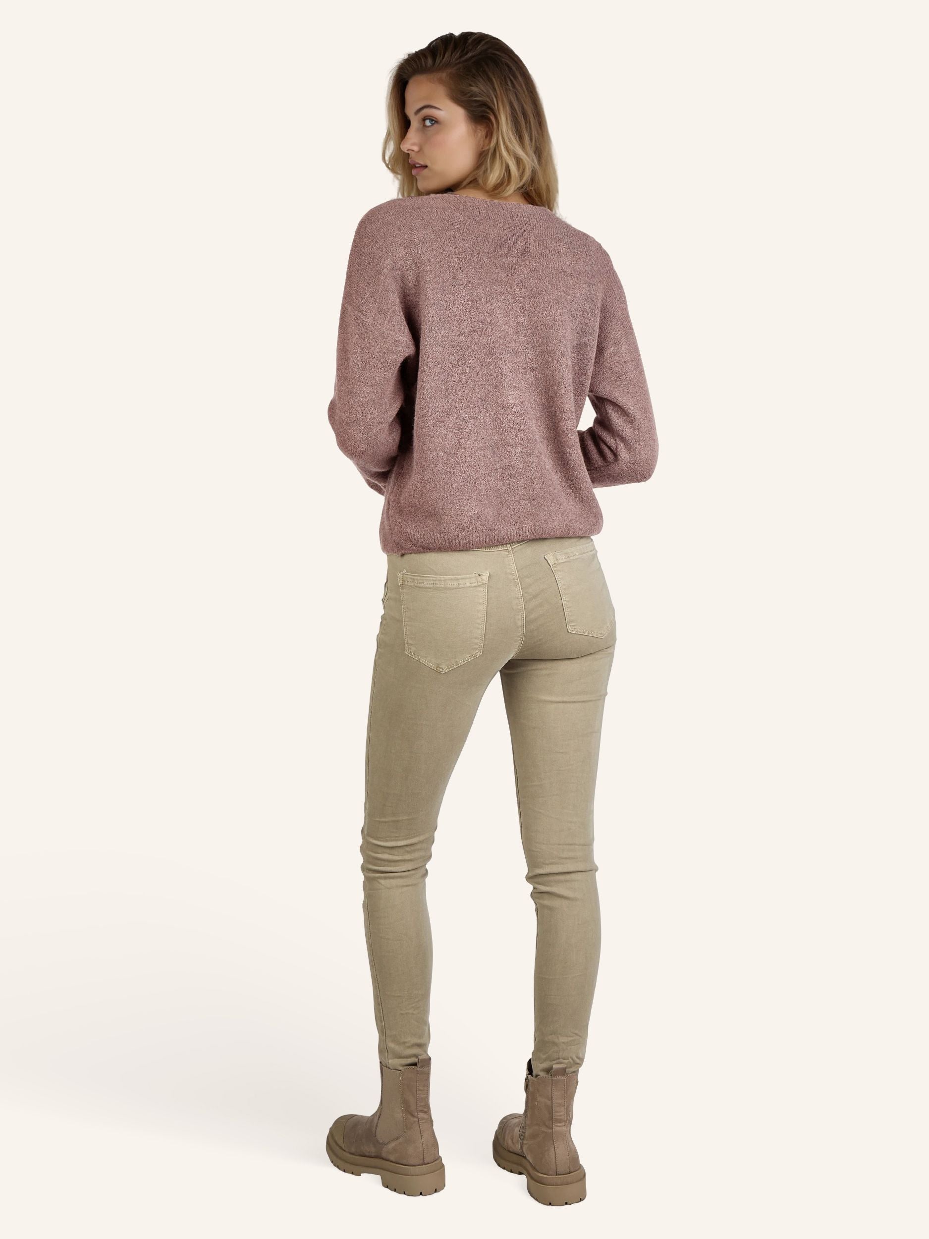 tricot-Cardigan avec boutons brillants