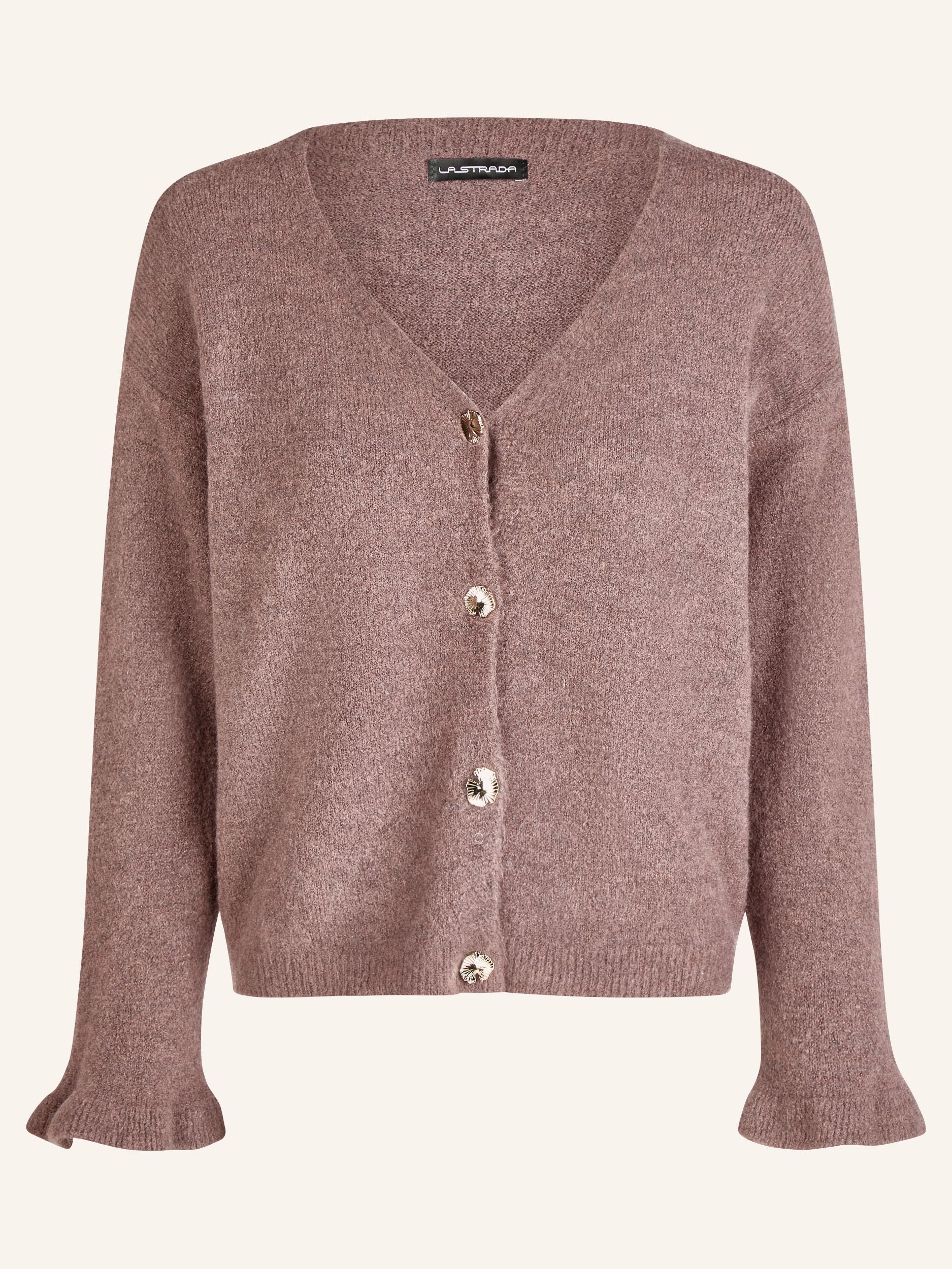 tricot-Cardigan avec boutons brillants