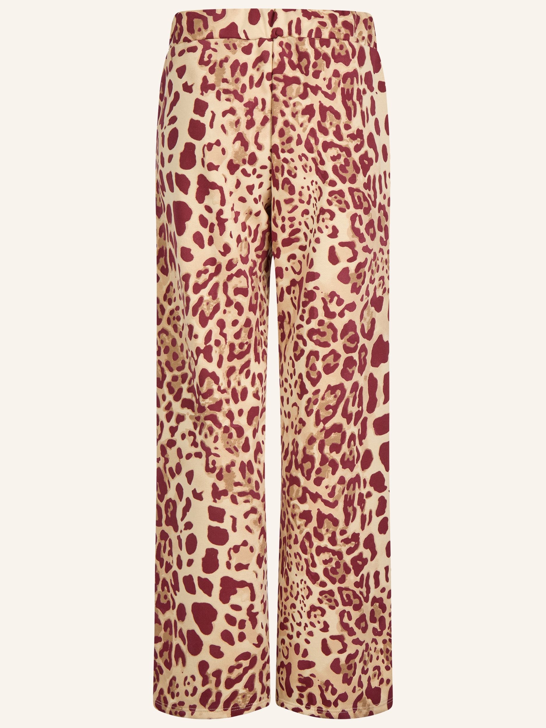 Weit geschnittene Hose mit Animal-Print
