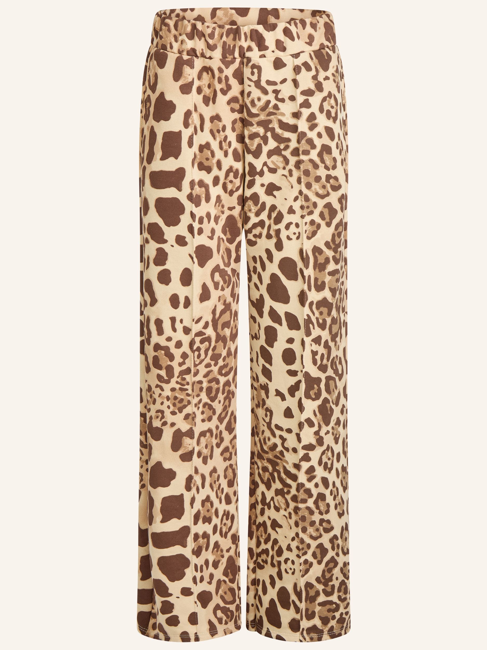 Weit geschnittene Hose mit Animal-Print