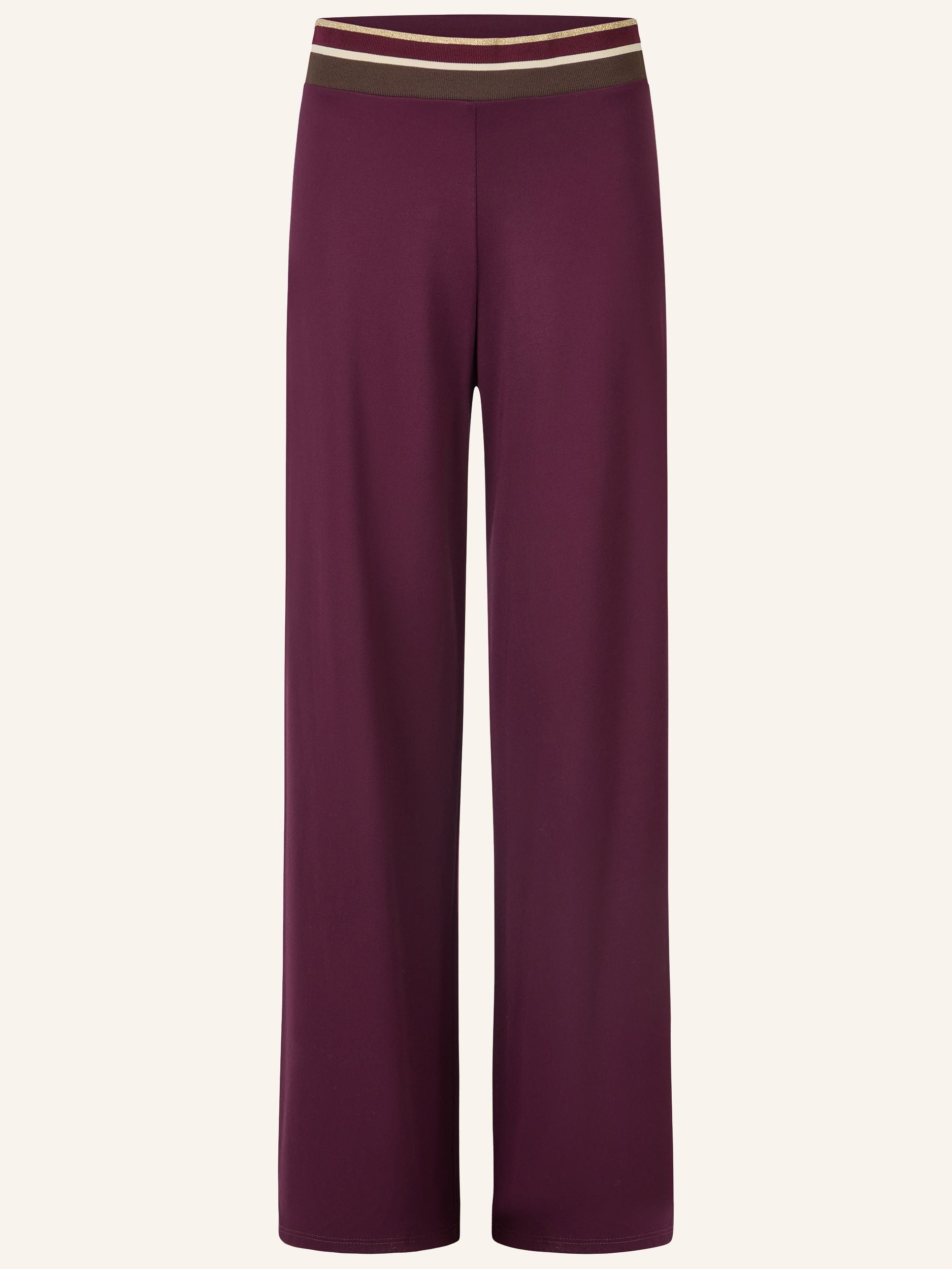 Wide-Leg Hose mit Glitzerbund