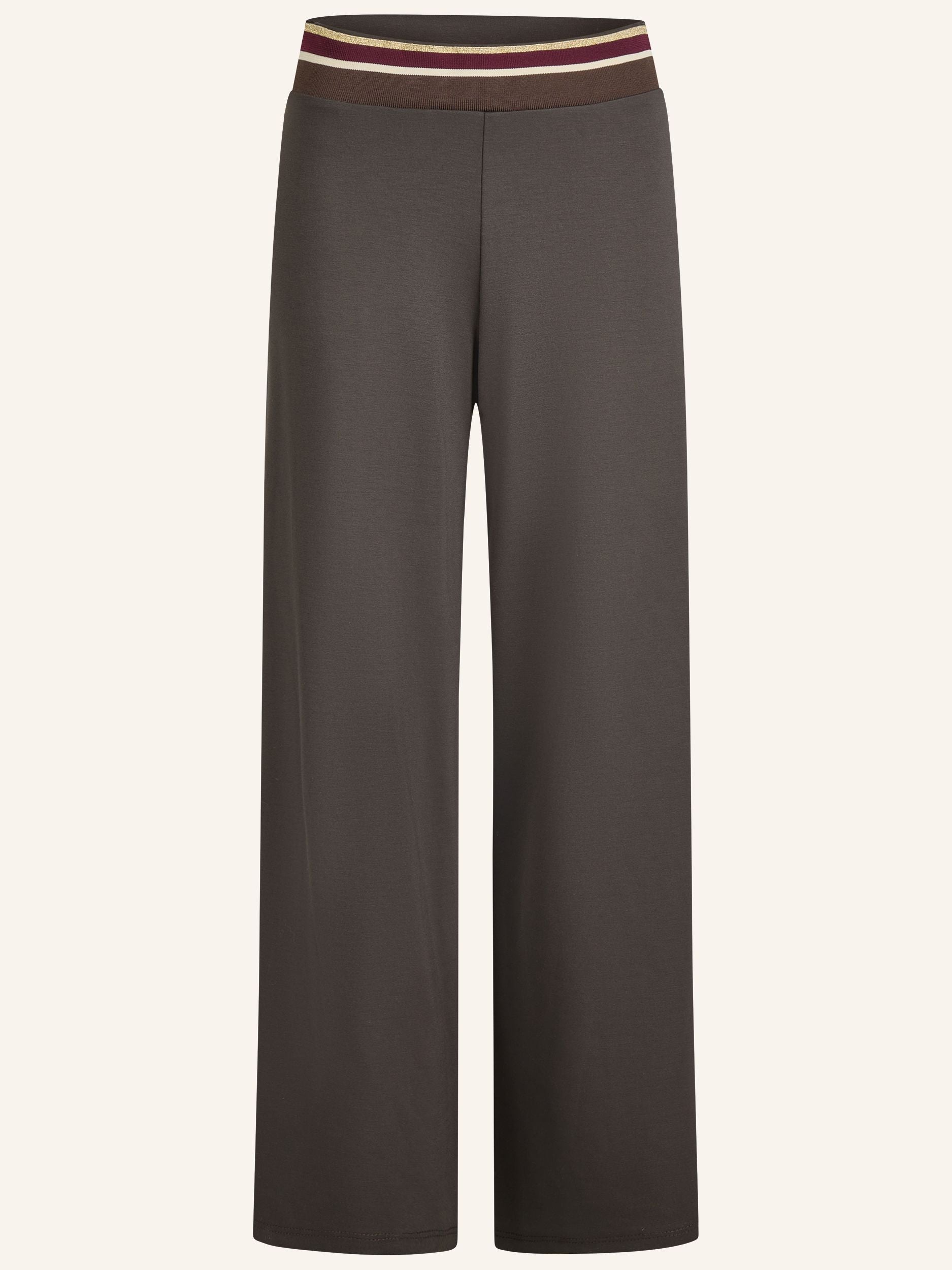 Wide-Leg Hose mit Glitzerbund