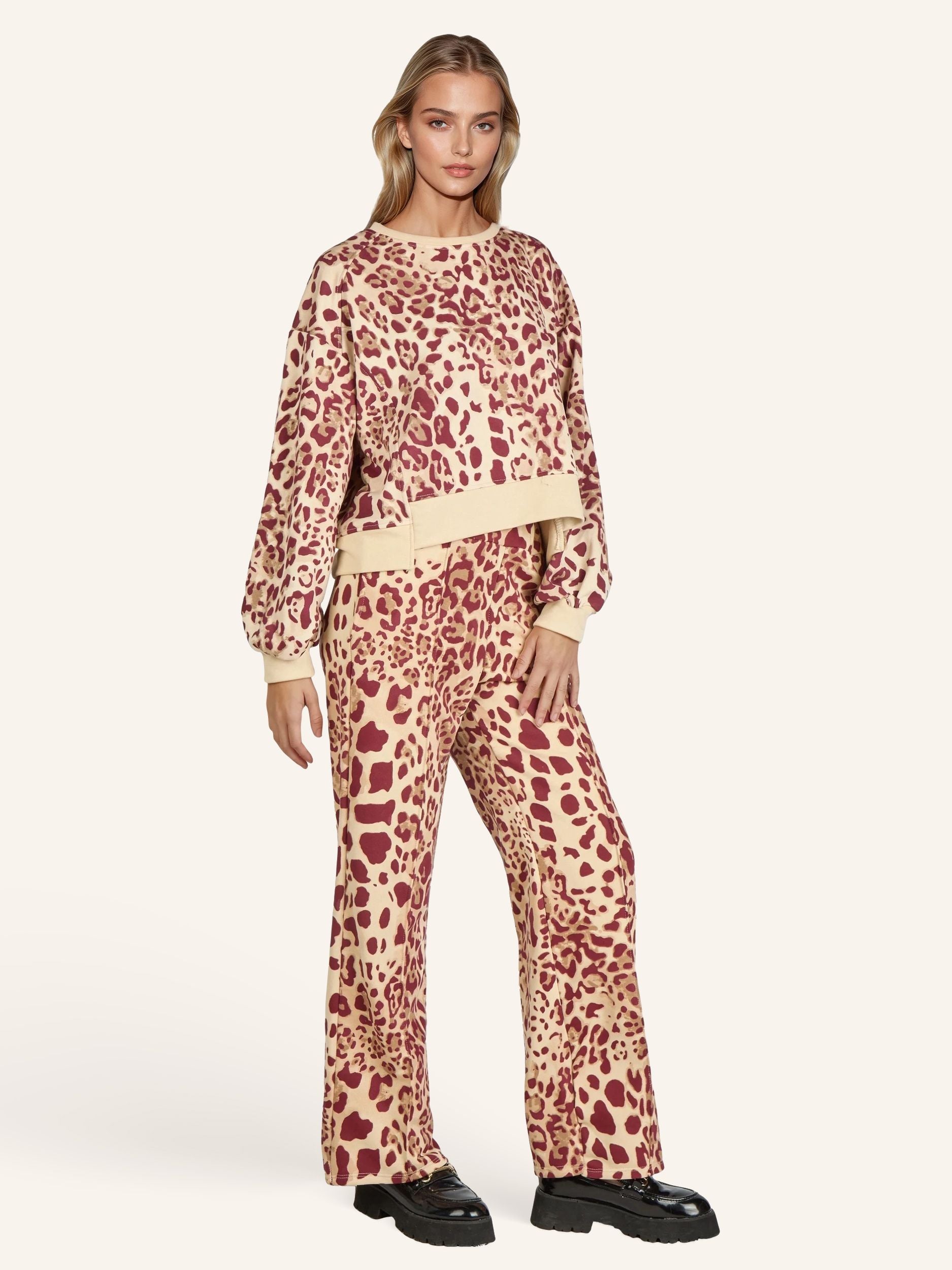 Sweatshirt mit Animal-Print