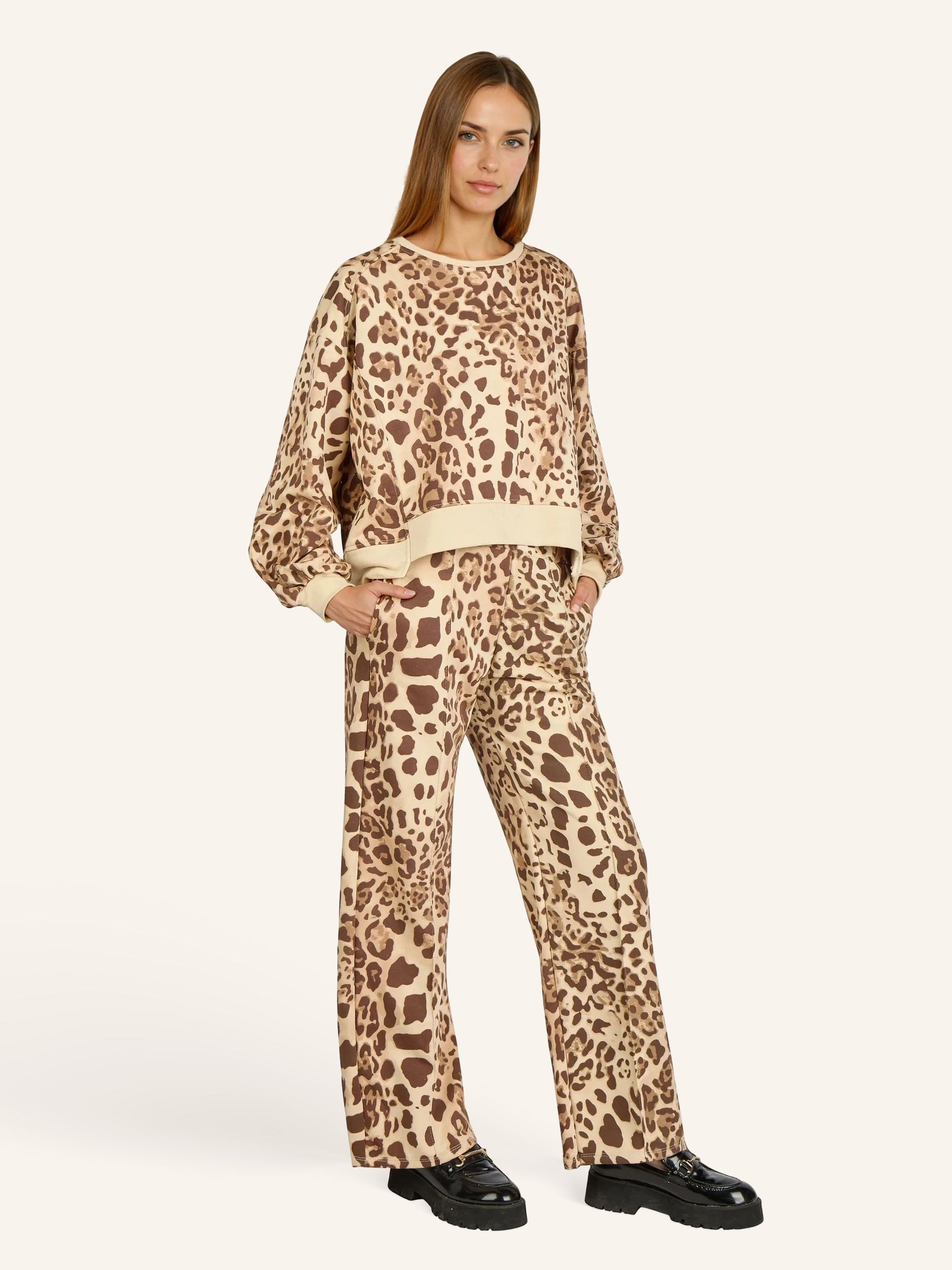 Sweatshirt mit Animal-Print