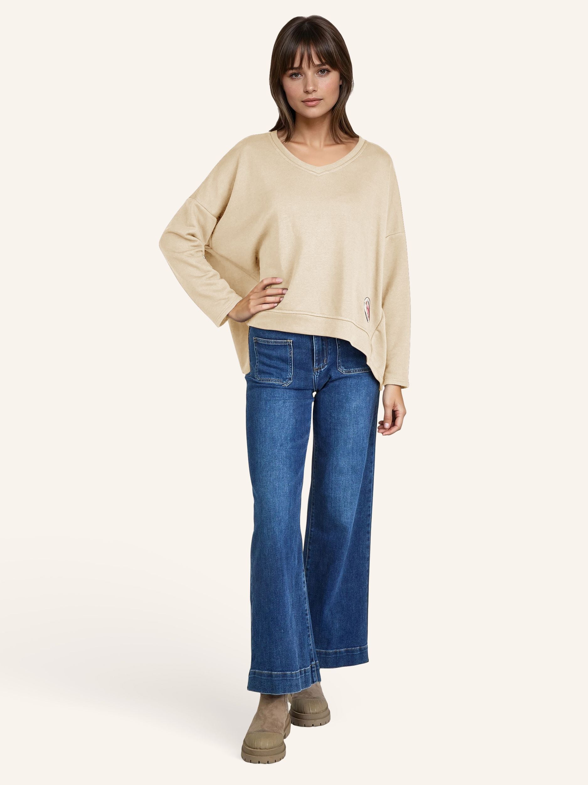 Sweatshirt mit Applikation