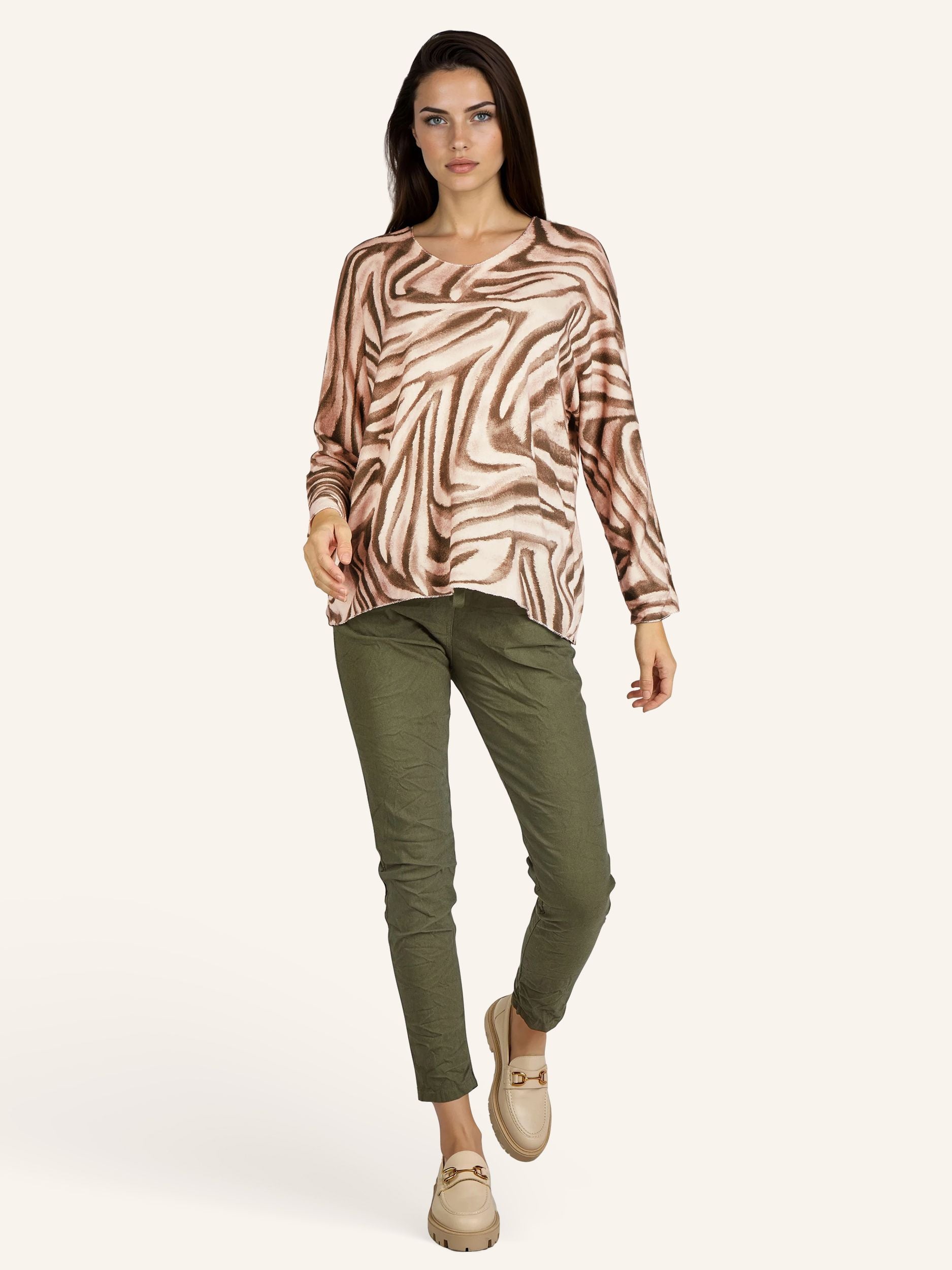 Trui met zebraprint