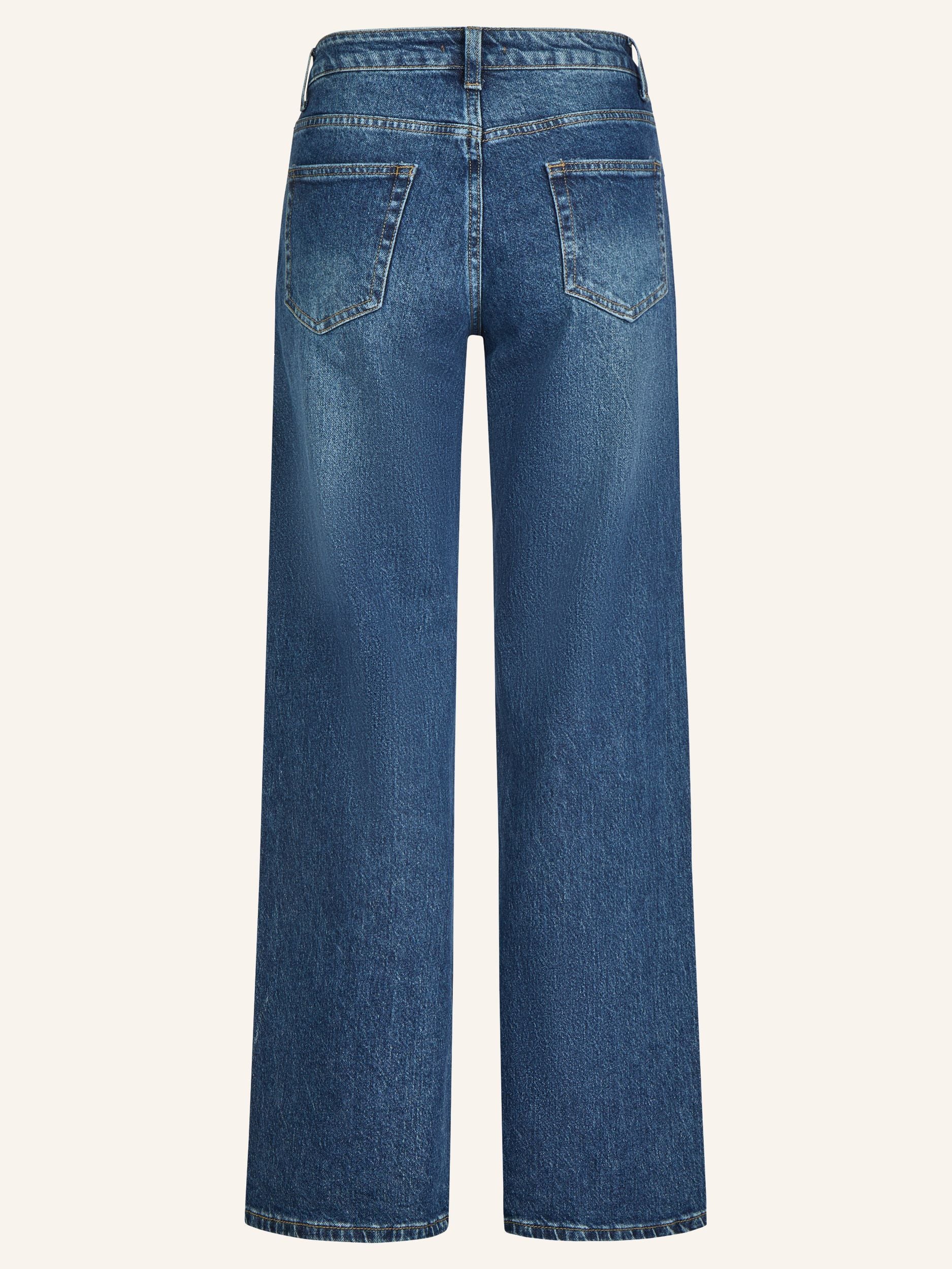 Straight-Leg Jeans mit Strass-Applikationen