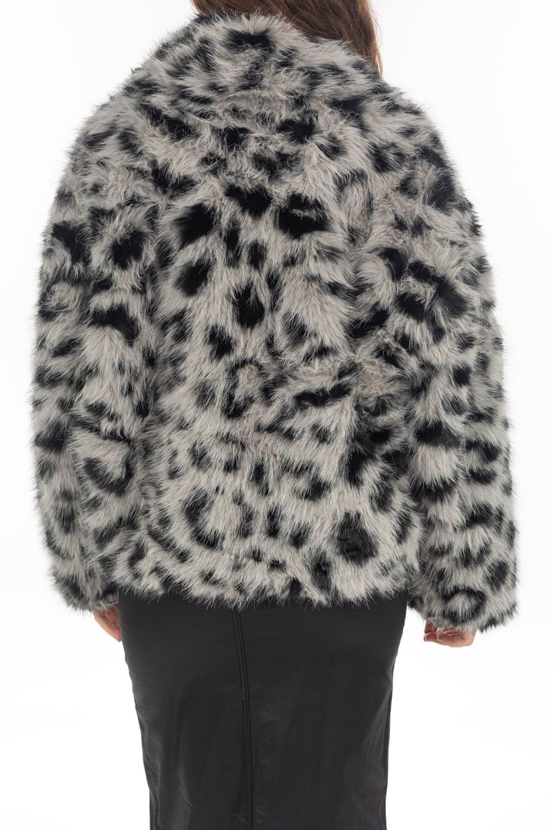 Webpelz-Jacke Animal-Print