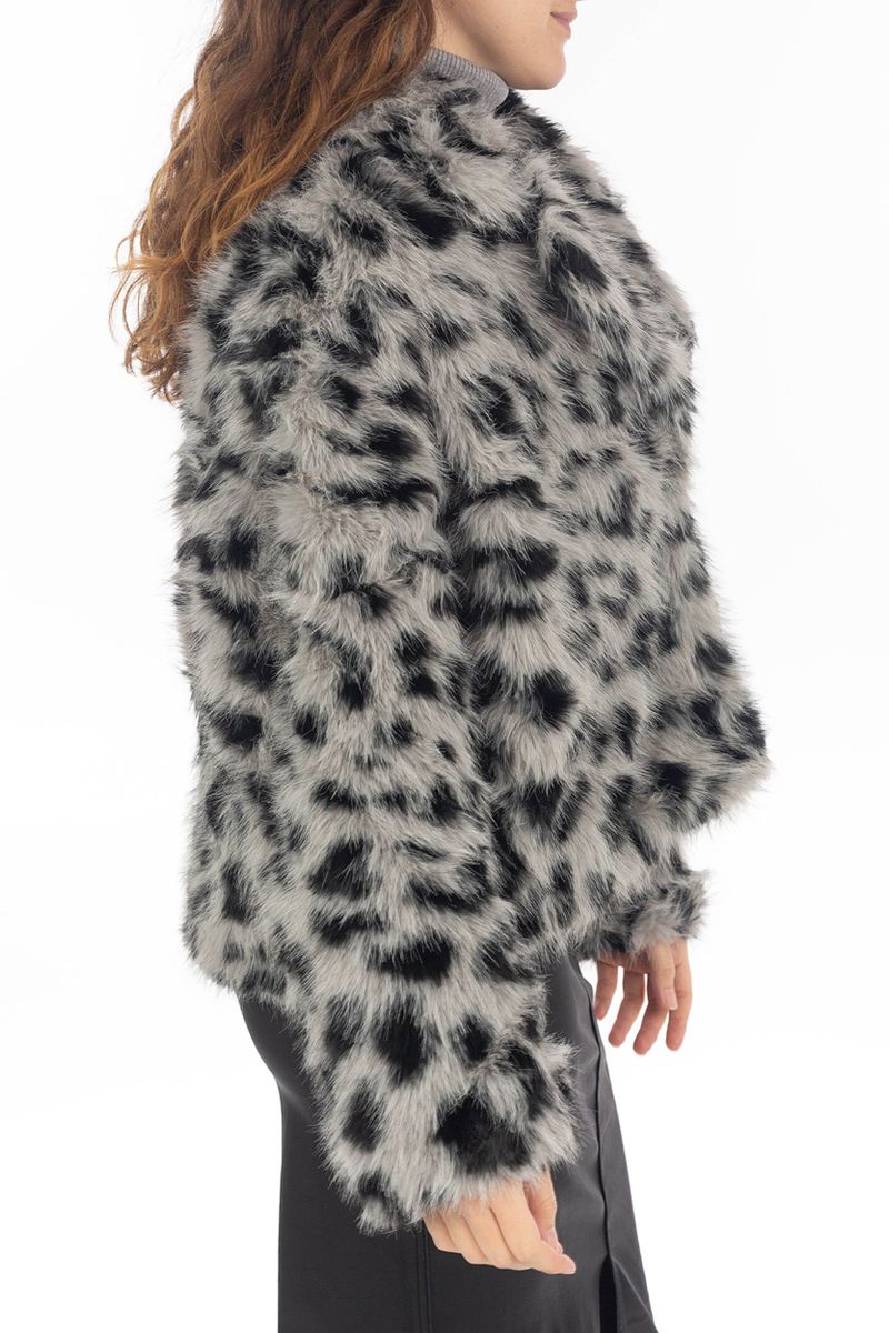 Webpelz-Jacke Animal-Print