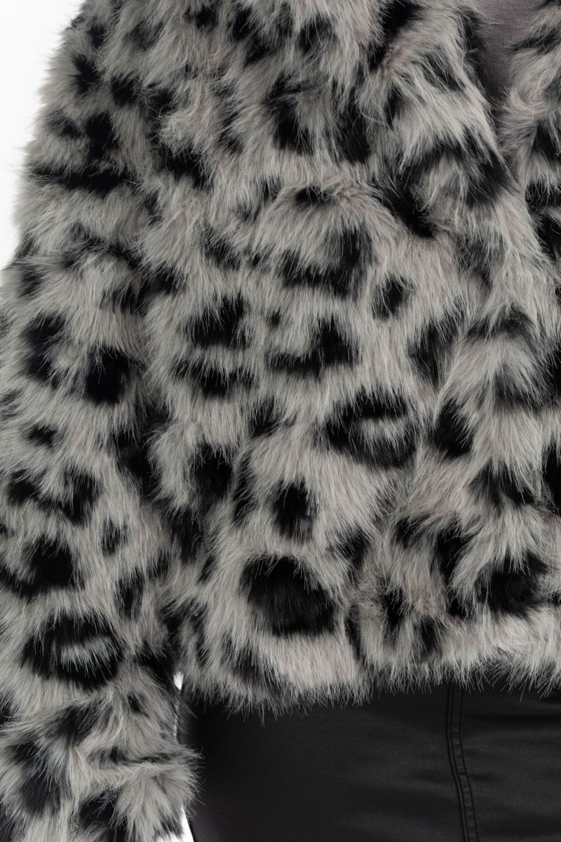 Webpelz-Jacke Animal-Print