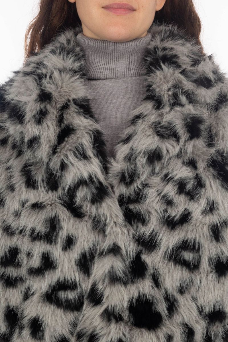 Webpelz-Jacke Animal-Print