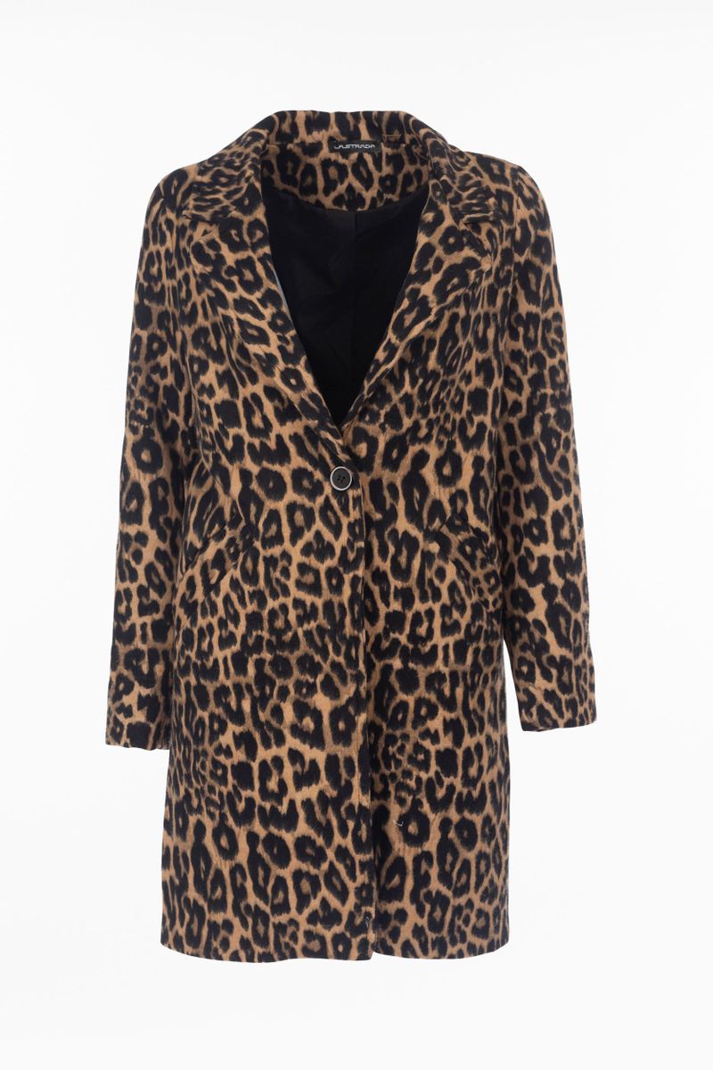 Longblazer- Jacke in Animal- Print