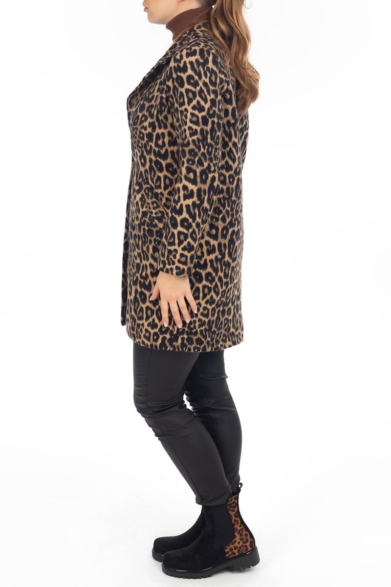 Longblazer- Jacke in Animal- Print