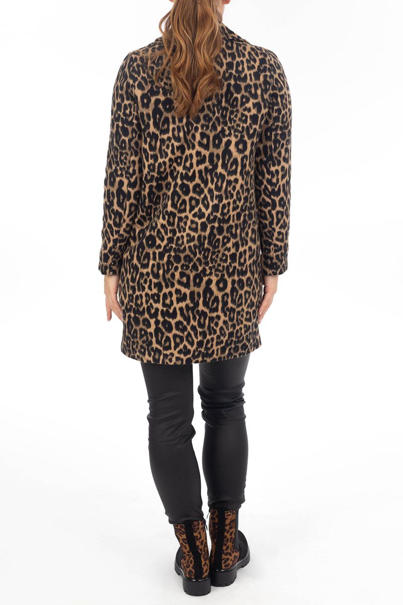 Longblazer- Jacke in Animal- Print