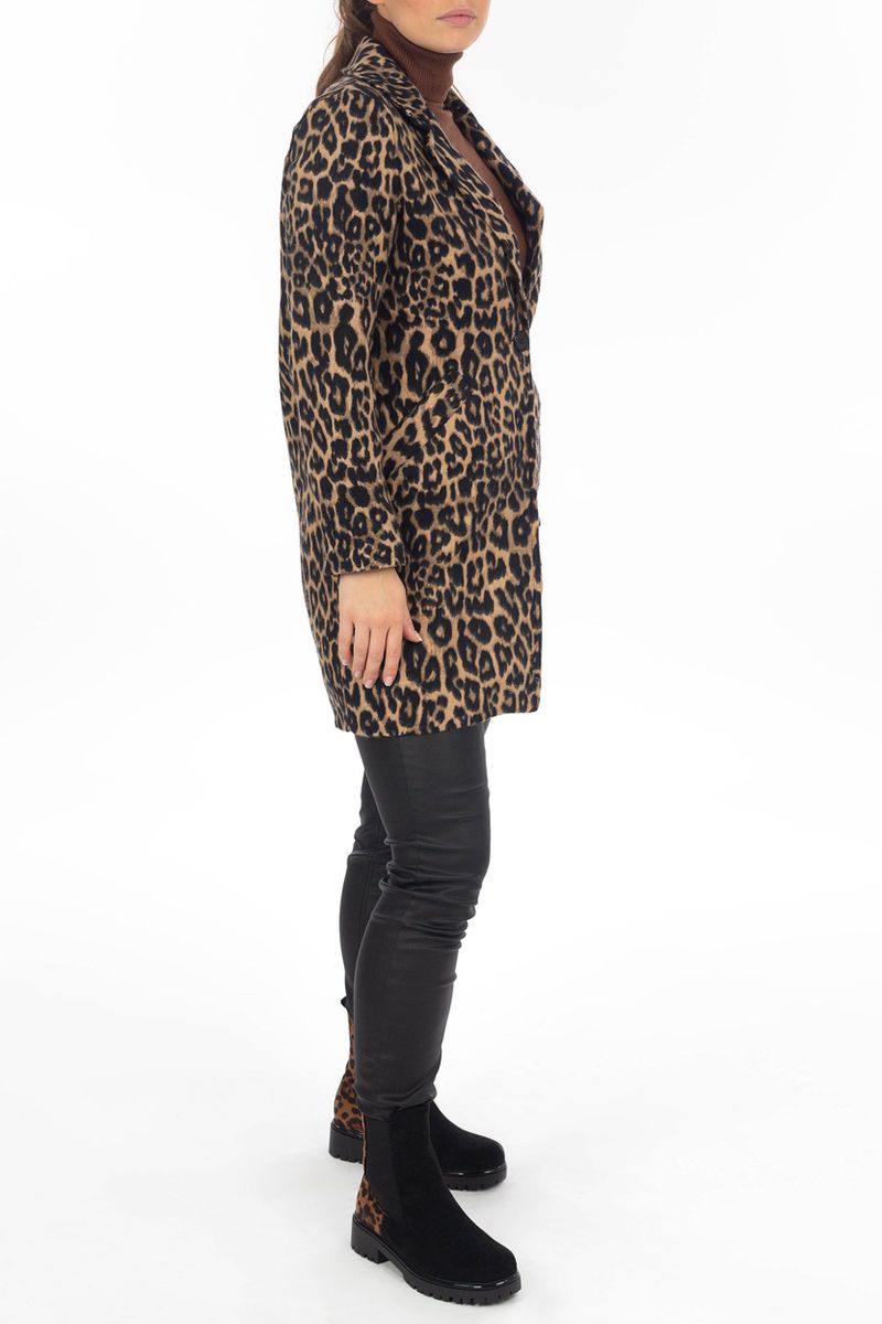 Longblazer- Jacke in Animal- Print