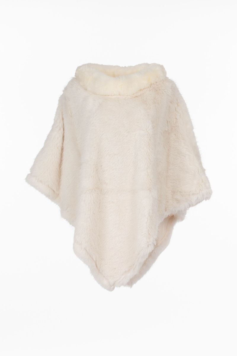 Flauschiger Webpelz- Poncho