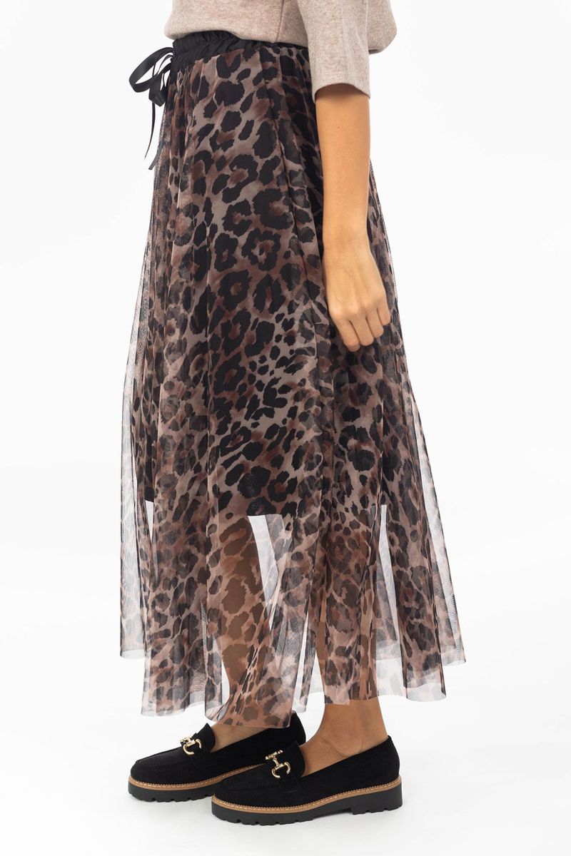 Tulle skirt leoprint