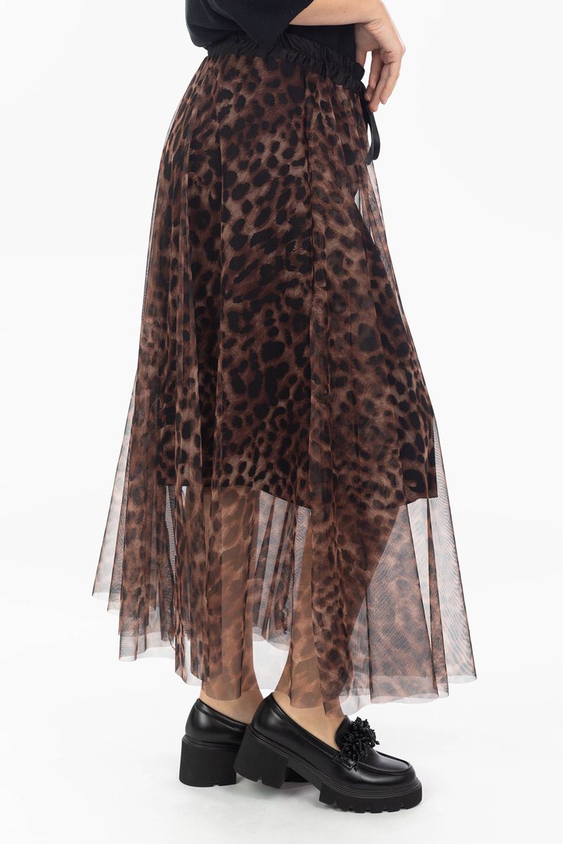 Tulle skirt leoprint