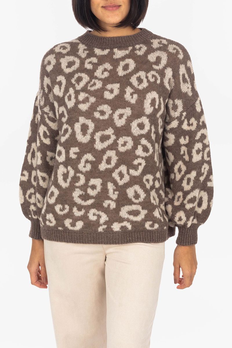 Pull dans le motif de leoprade