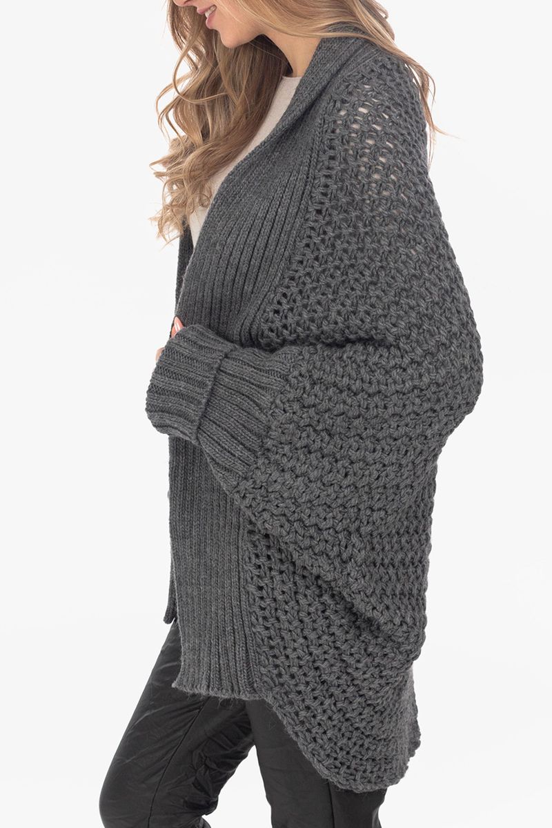 Grober Strickcardigan