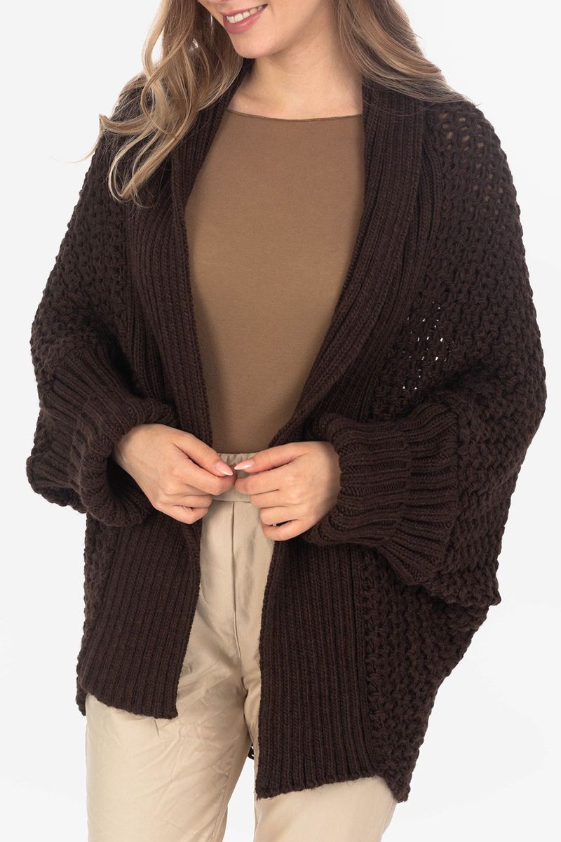 Grober Strickcardigan