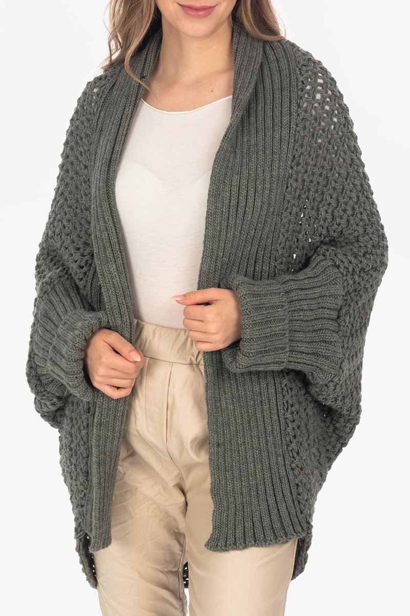 Grober Strickcardigan