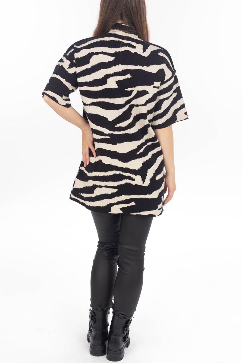 Maglione con strisce di tigre