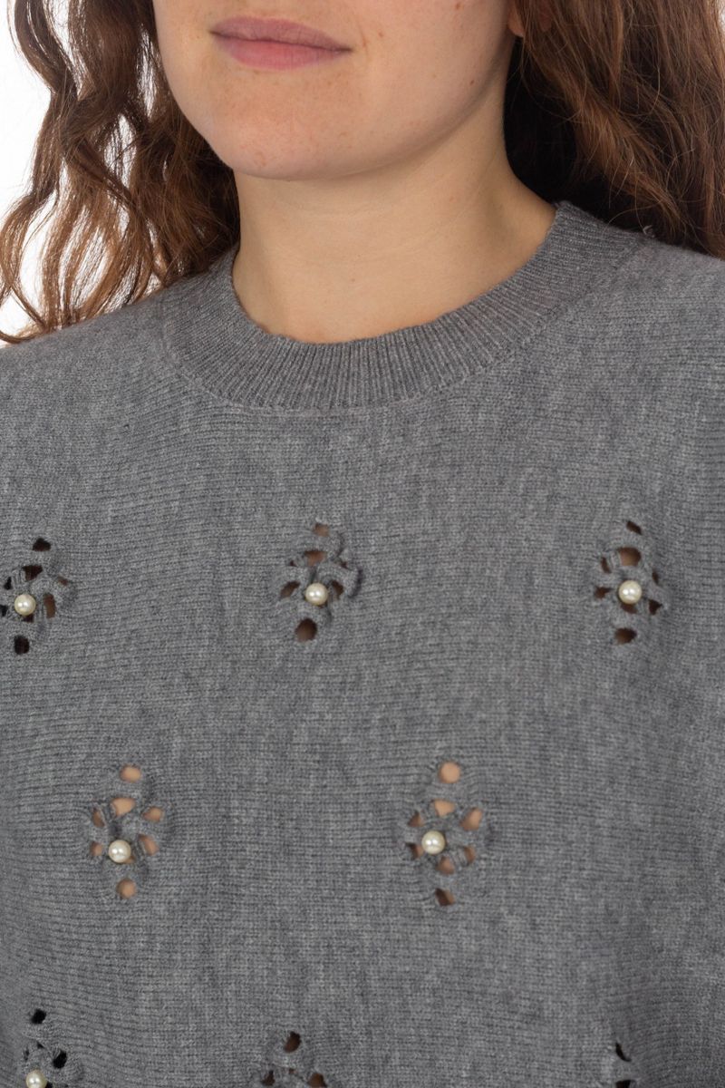 Eleganter Pullover mit Ausbrenner-Muster