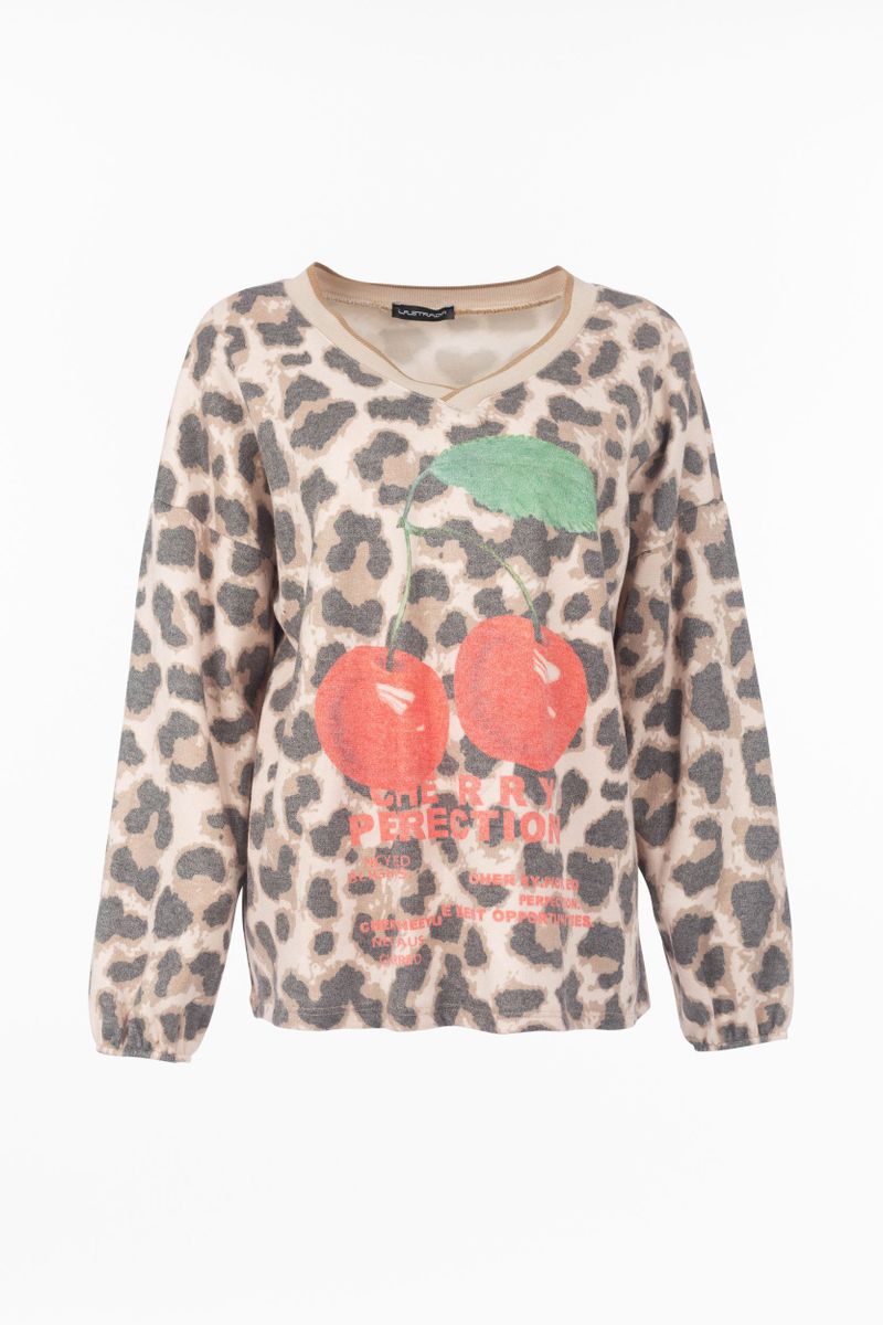 Kuscheliger Sweat mit Allover-Print